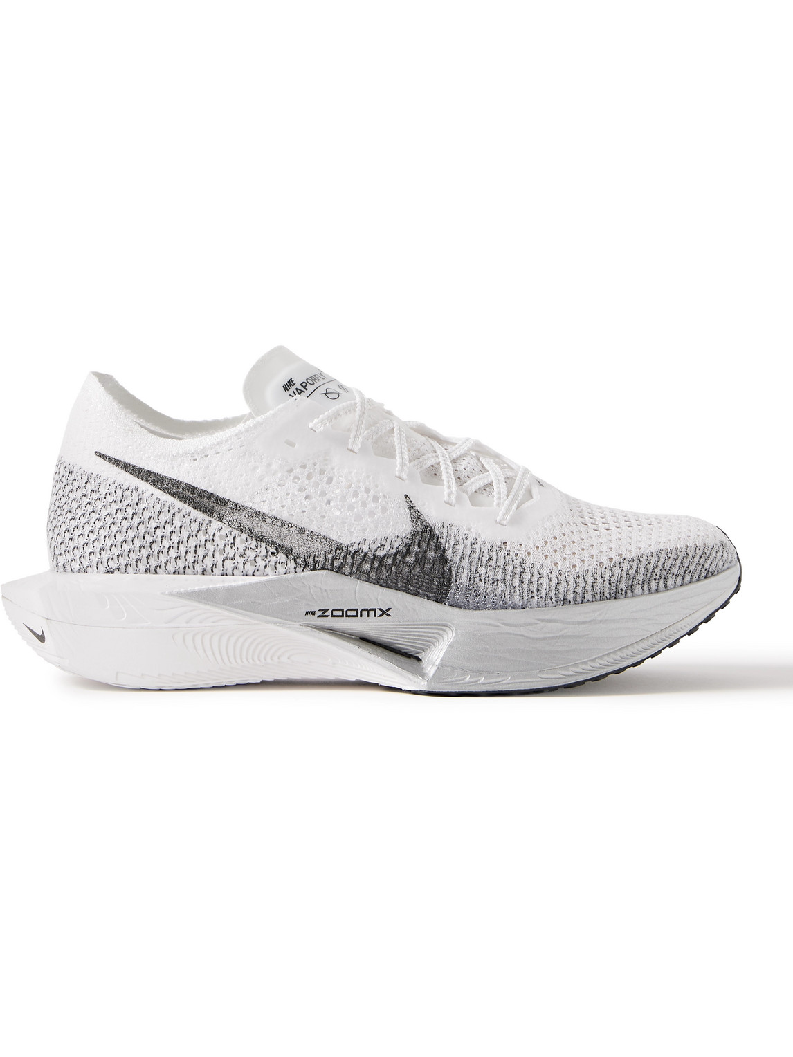 Nike Zoomx Vaporfly 3 Flyknit Running Sneakers In White