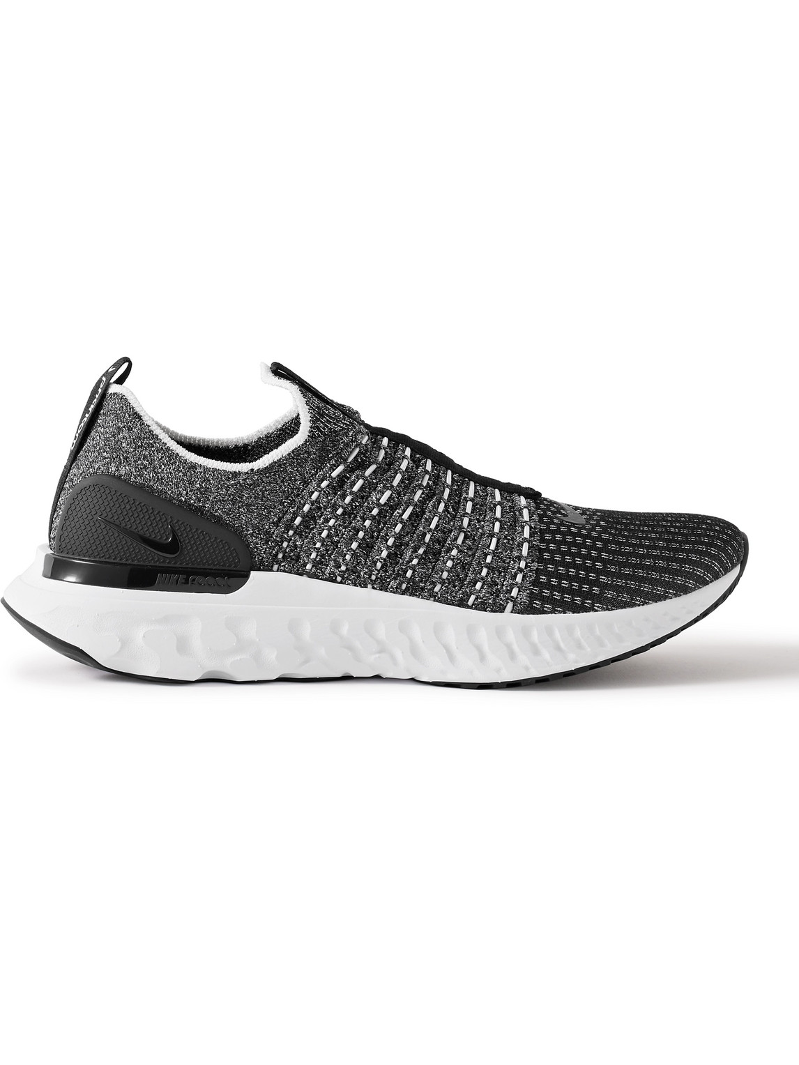 Shop Nike React Phantom Run 2 Rubber-trimmed Flyknit And Flyknit Loft Running Sneakers In Black