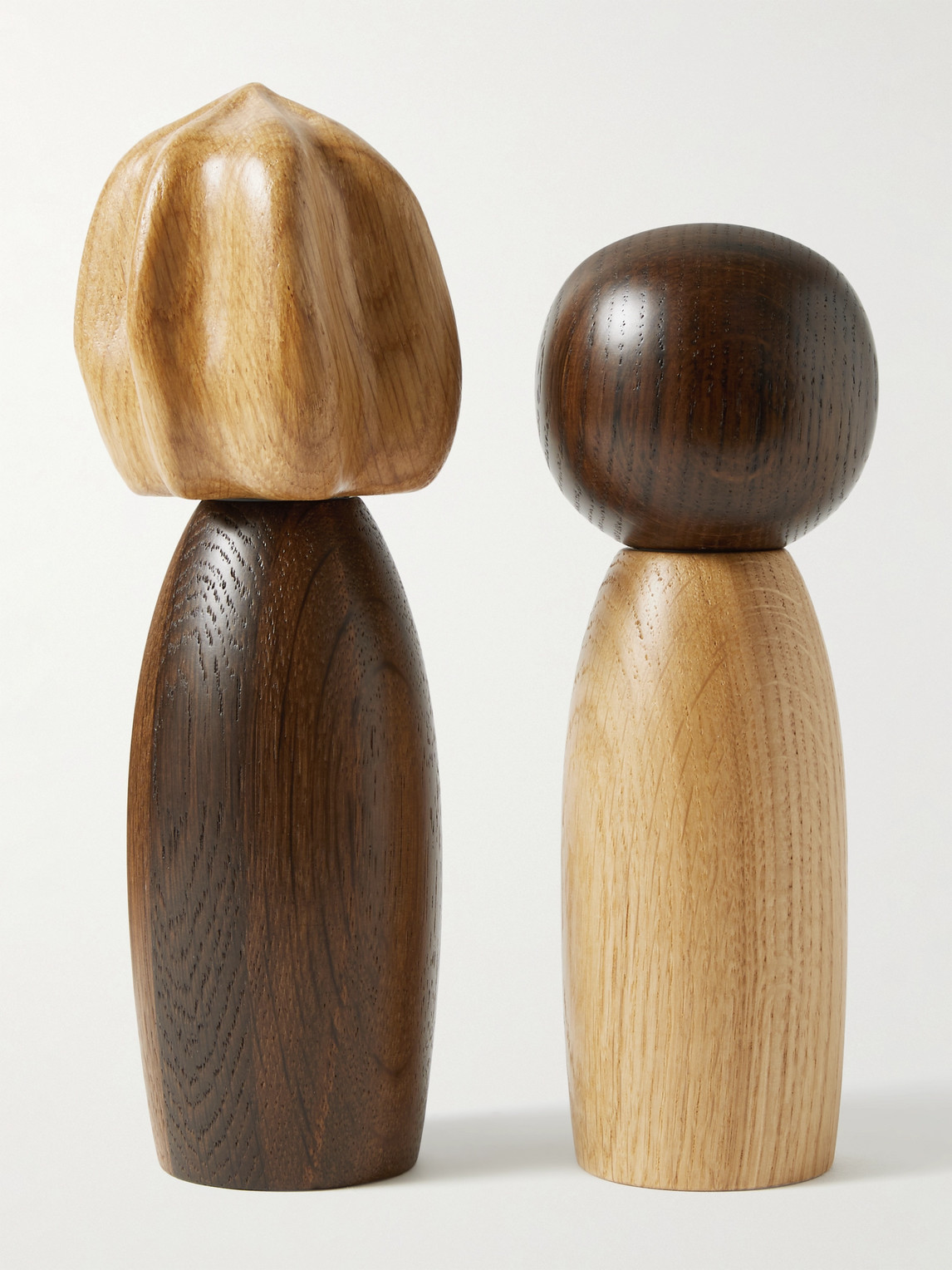 L'Objet Picanto Natural and Smoked Oak Salt and Pepper Grinders - Men