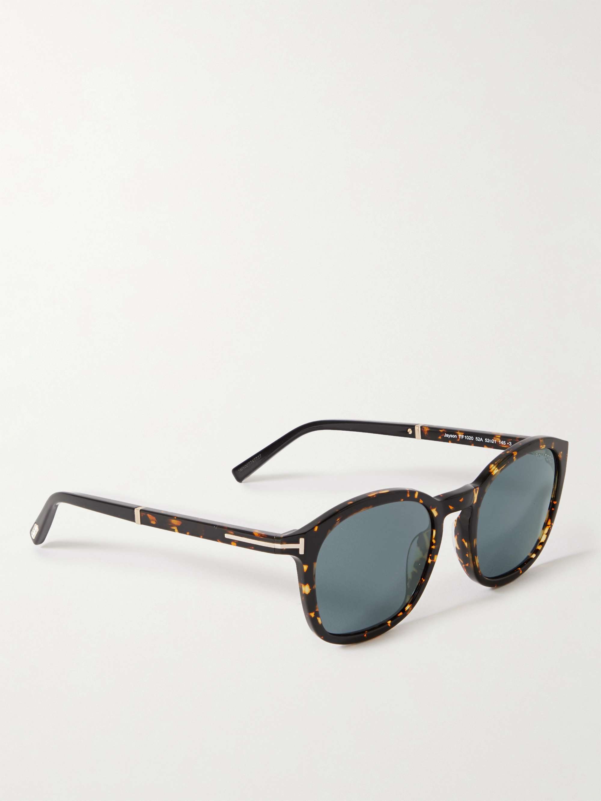 TOM FORD EYEWEAR Round-Frame Tortoiseshell Acetate Sunglasses