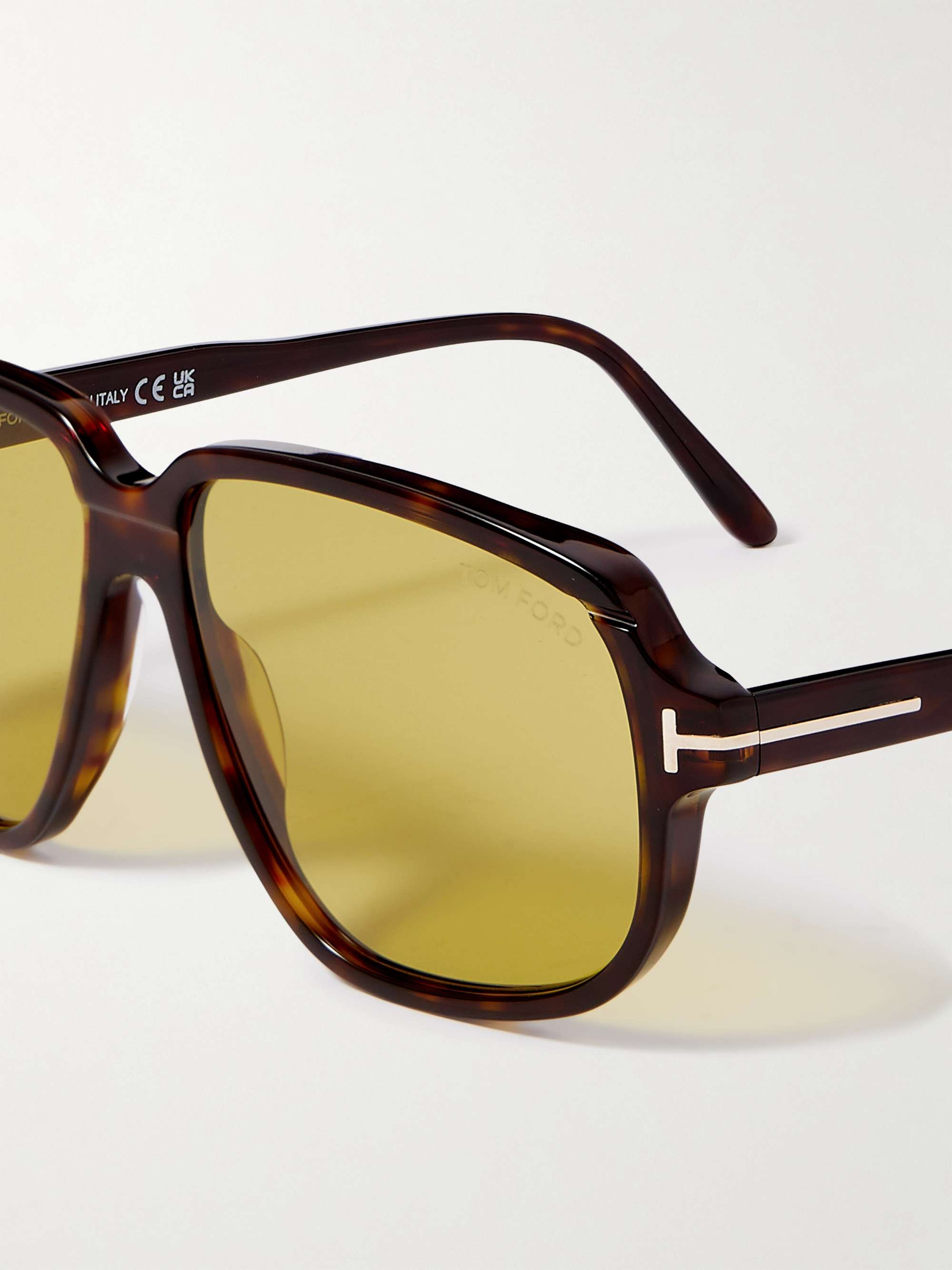 TOM FORD EYEWEAR D-Frame Tortoiseshell Acetate Sunglasses