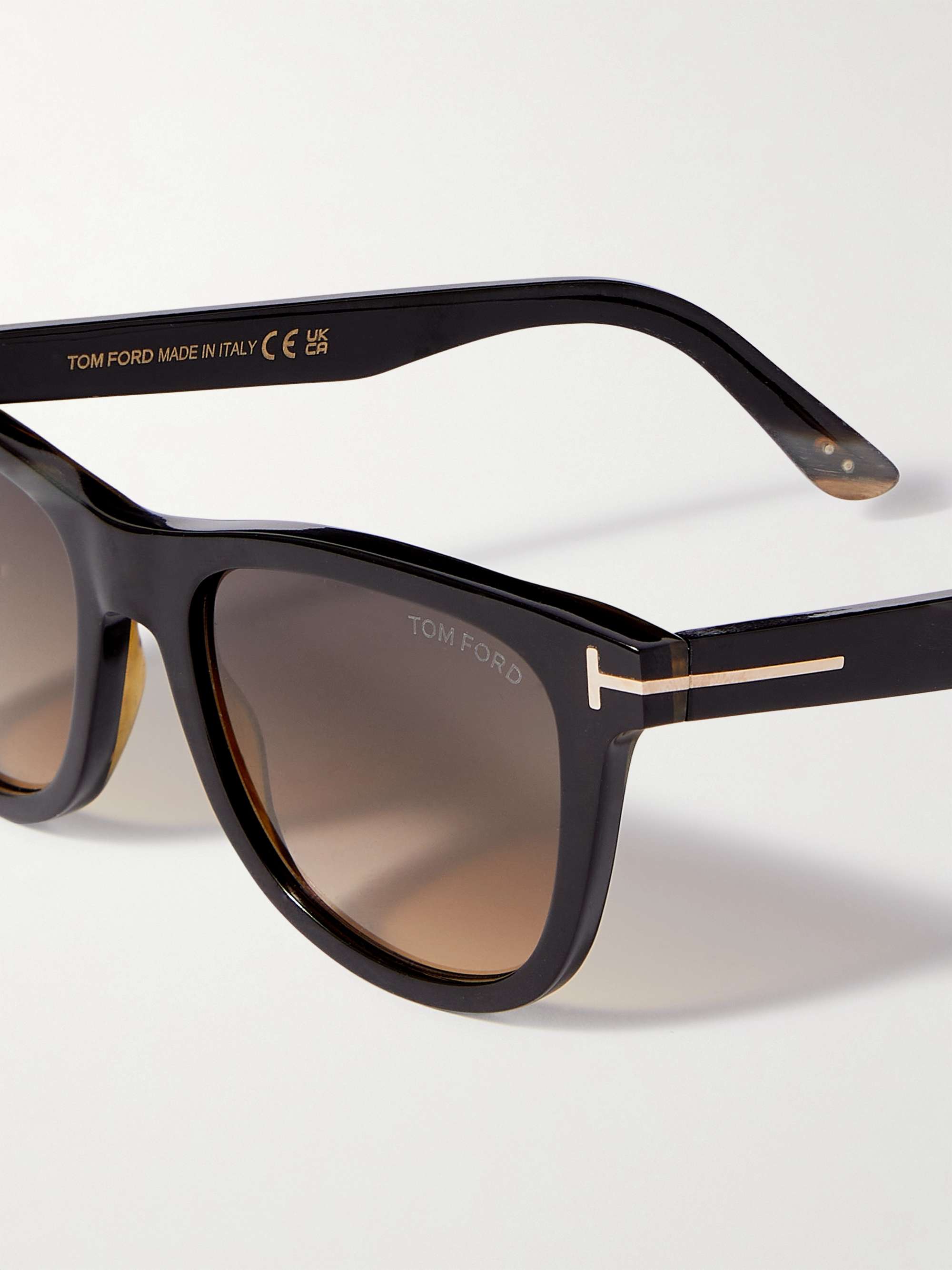 TOM FORD Square-Frame Horn Sunglasses