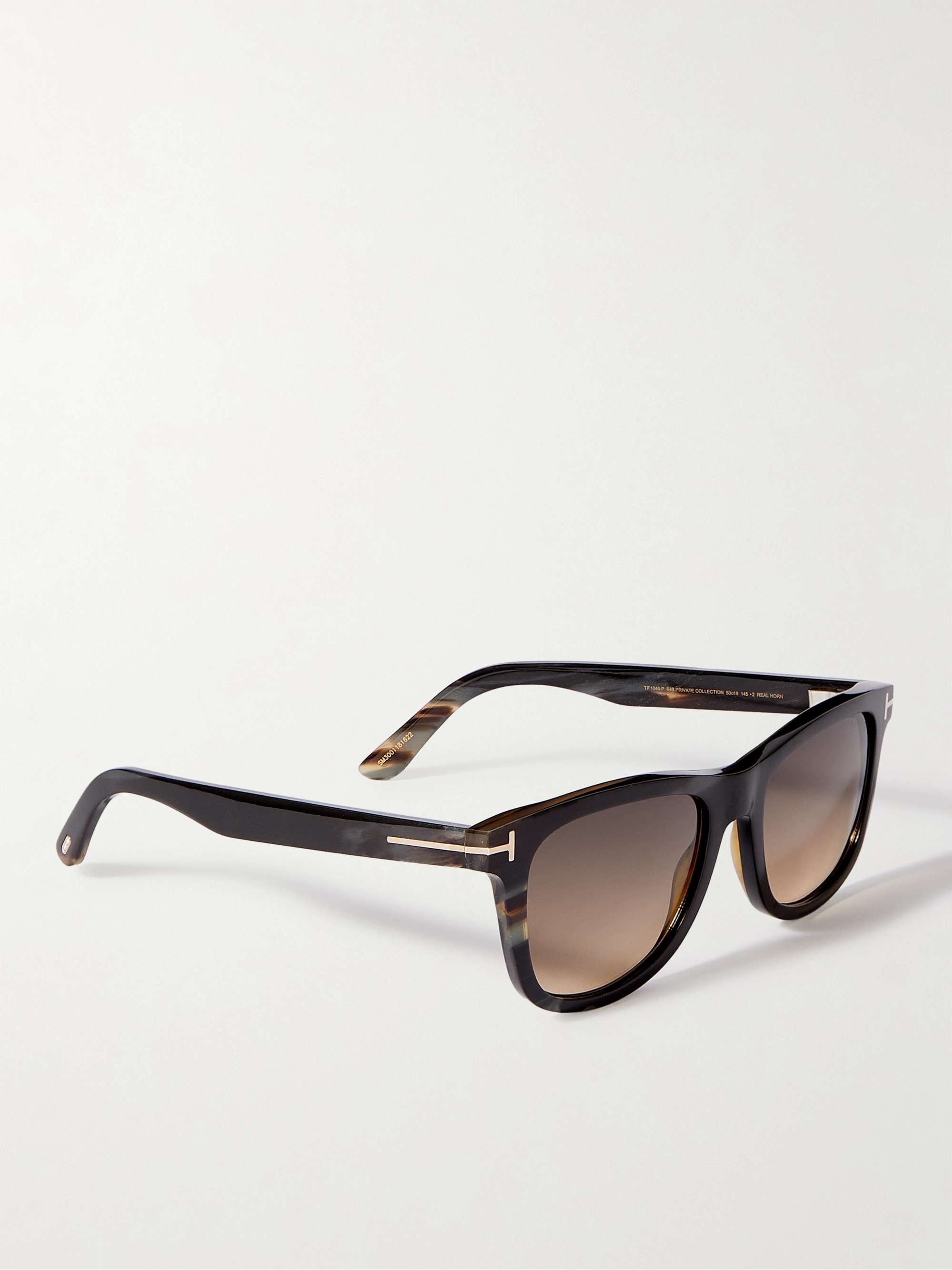 TOM FORD Square-Frame Horn Sunglasses