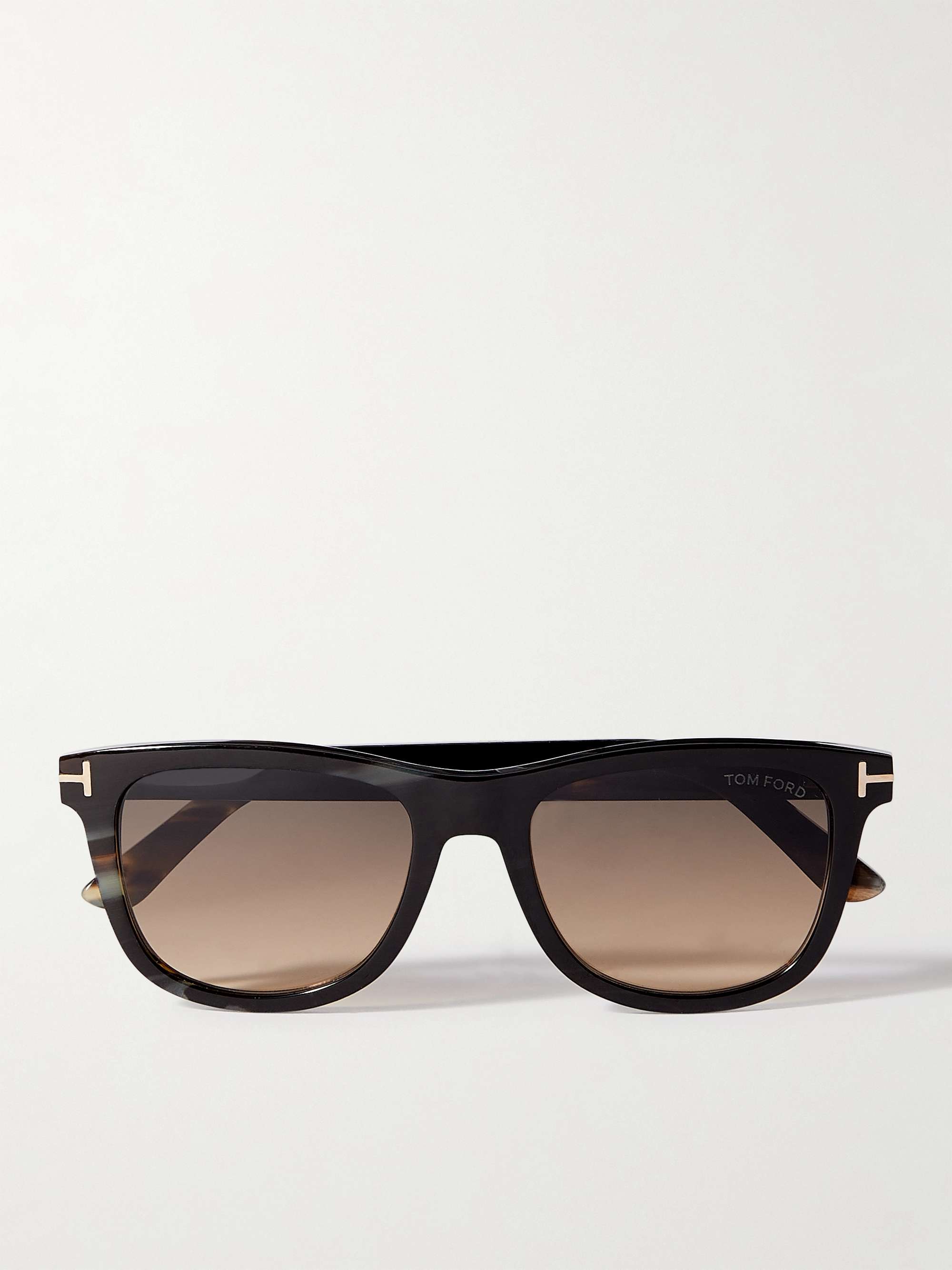 TOM FORD Square-Frame Horn Sunglasses