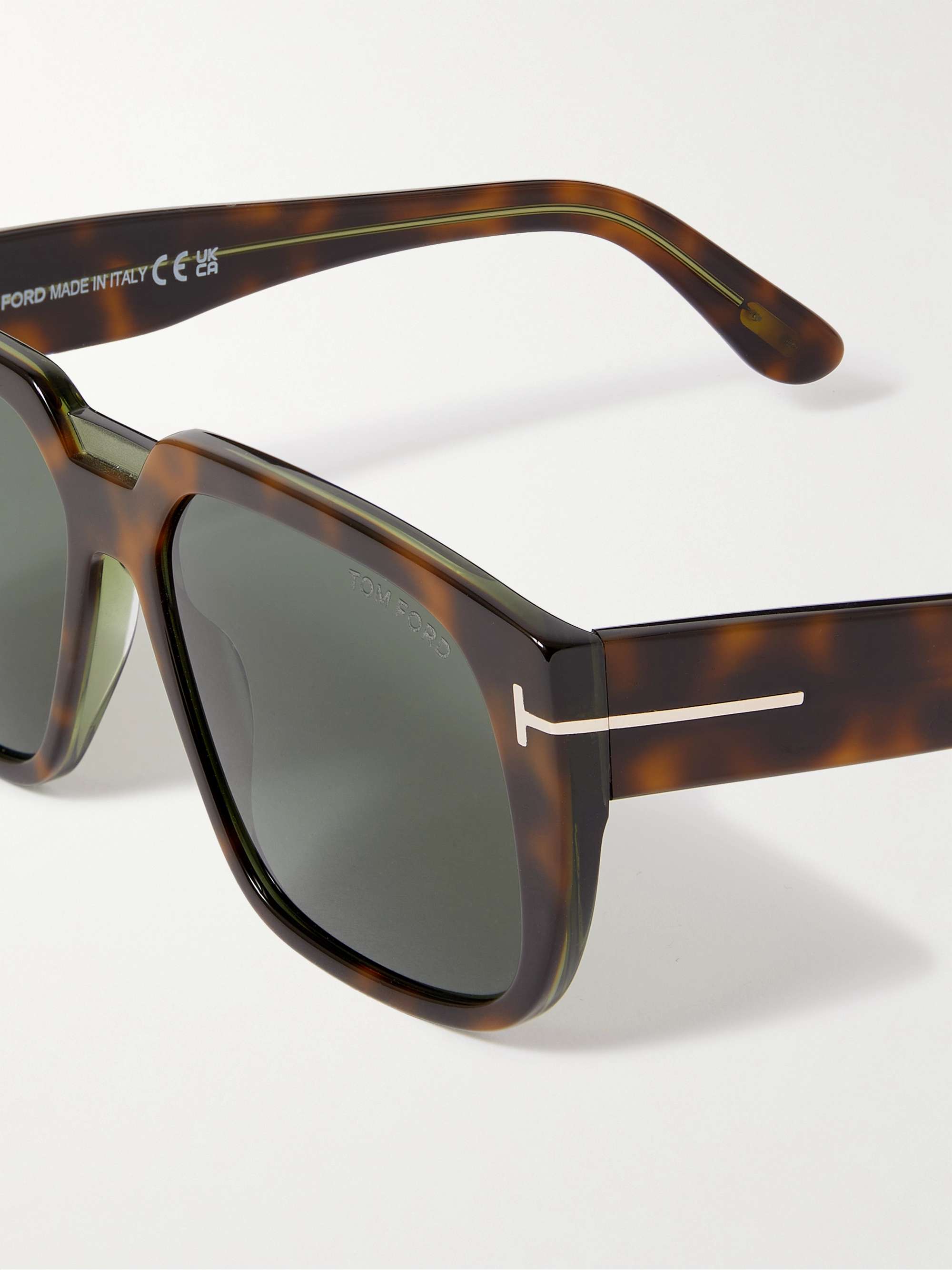 TOM FORD Square-Frame Tortoiseshell Acetate Sunglasses