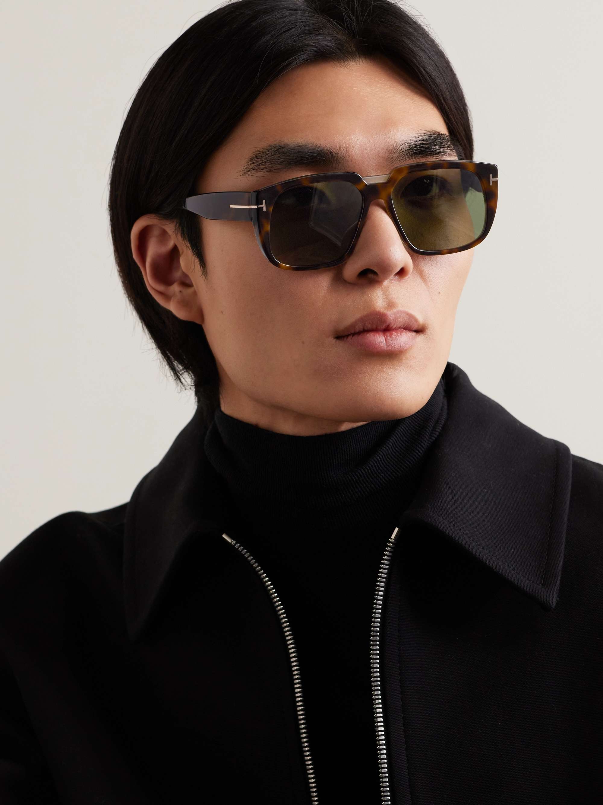 TOM FORD Square-Frame Tortoiseshell Acetate Sunglasses