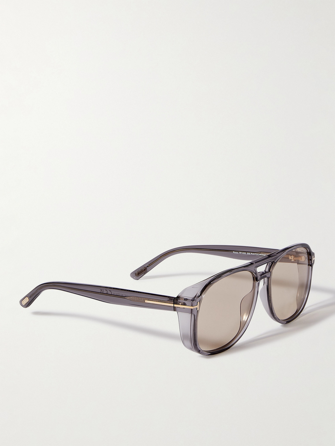 Shop Tom Ford Aviator-style Acetate Sunglasses In Gray