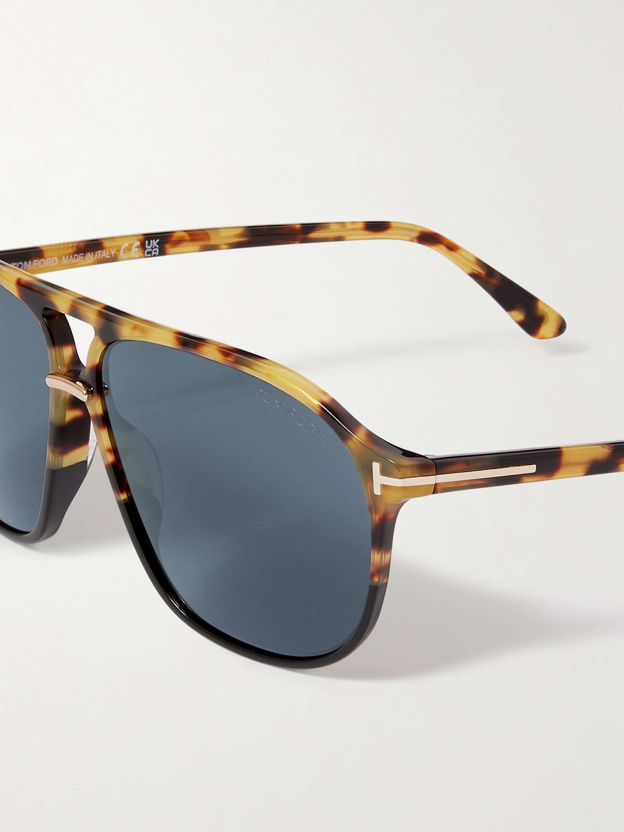 TOM FORD Aviator-Style Tortoiseshell Acetate Sunglasses