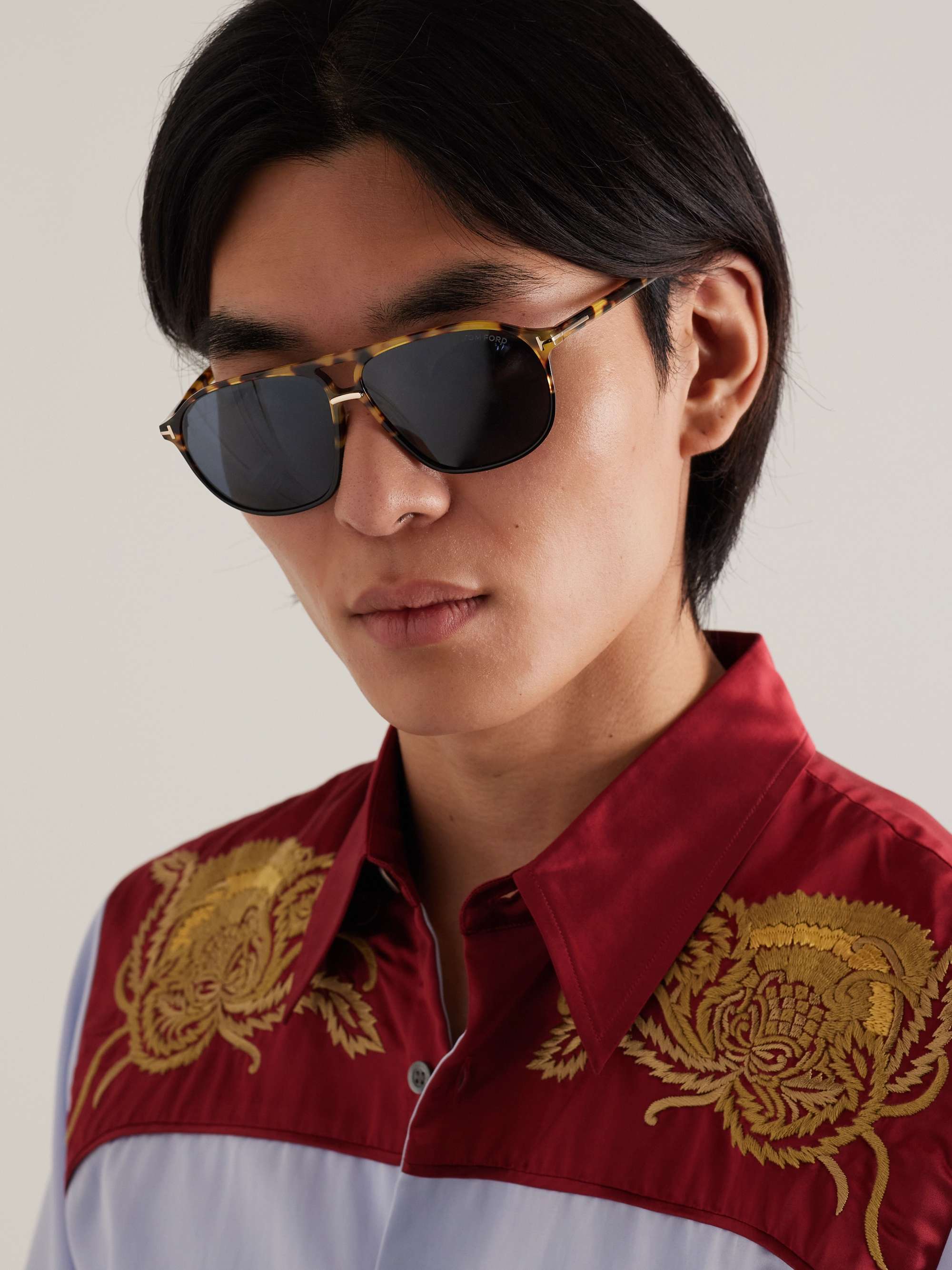 Modernisering Forge journalist TOM FORD EYEWEAR Aviator-Style Tortoiseshell Acetate Sunglasses for Men |  MR PORTER