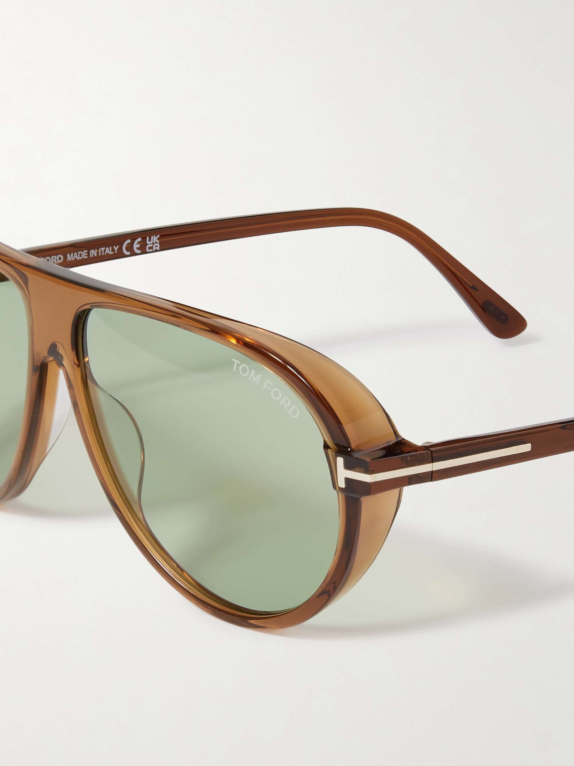 TOM FORD Aviator-Style Tortoiseshell Acetate Sunglasses