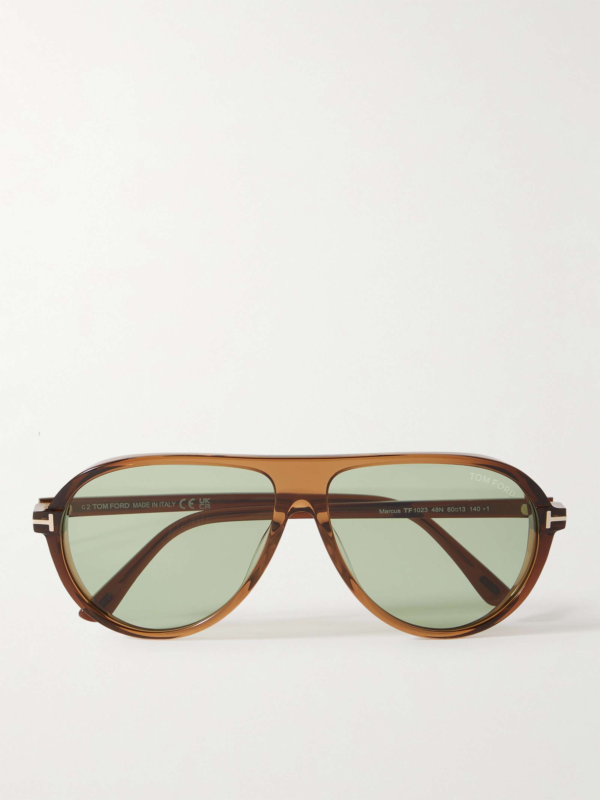 TOM FORD EYEWEAR アビエータースタイル トータスシェルアセテート