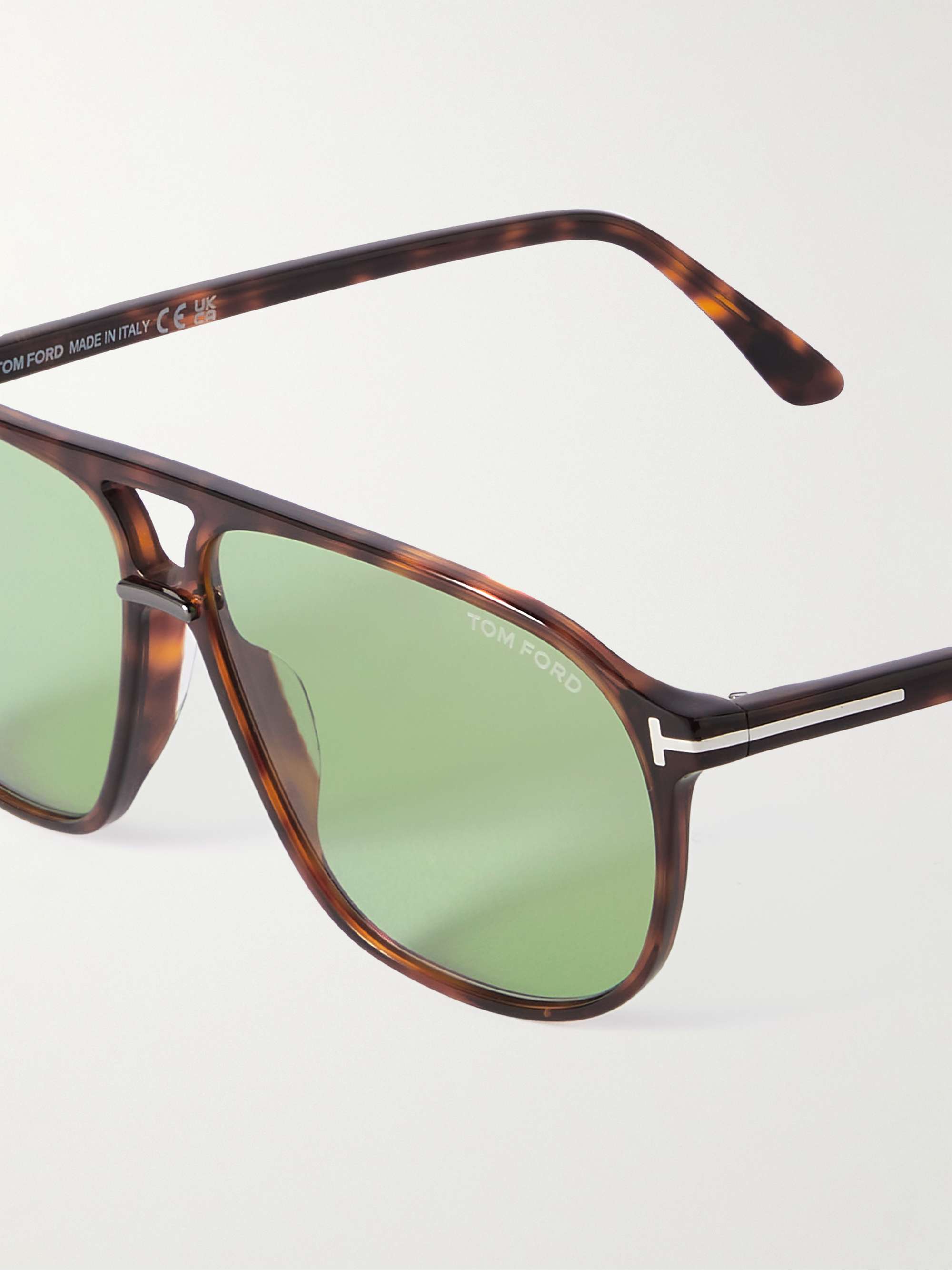 TOM FORD Aviator-Style Tortoiseshell Acetate Sunglasses