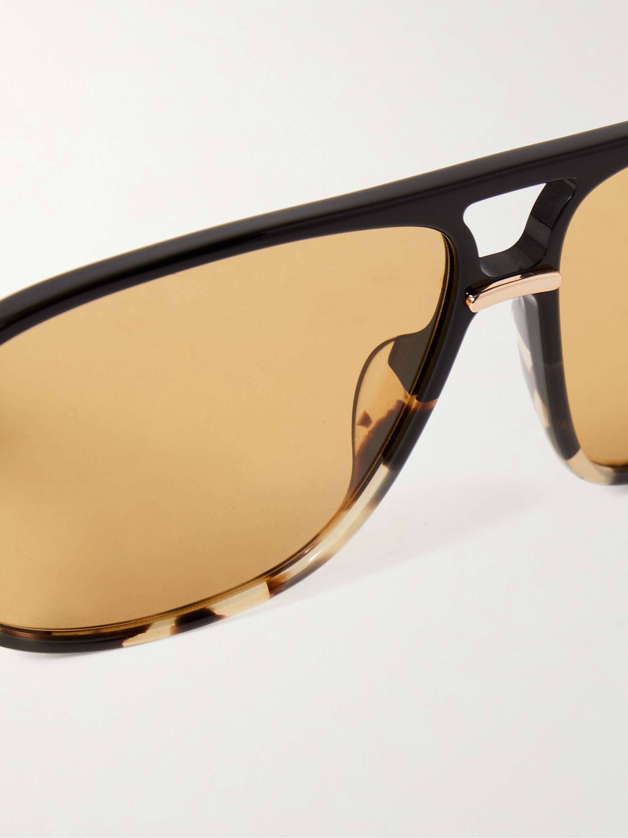 TOM FORD Aviator-Style Tortoiseshell Acetate Sunglasses
