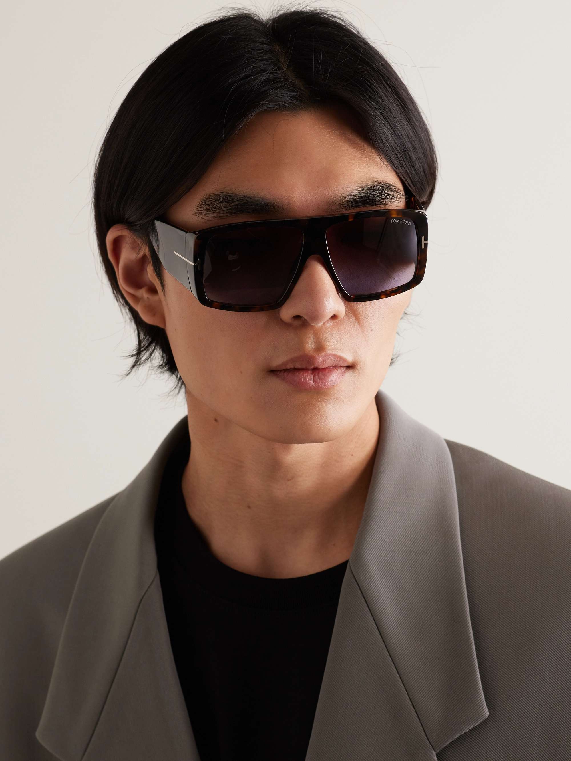 TOM FORD Square-Frame Tortoiseshell Acetate Sunglasses