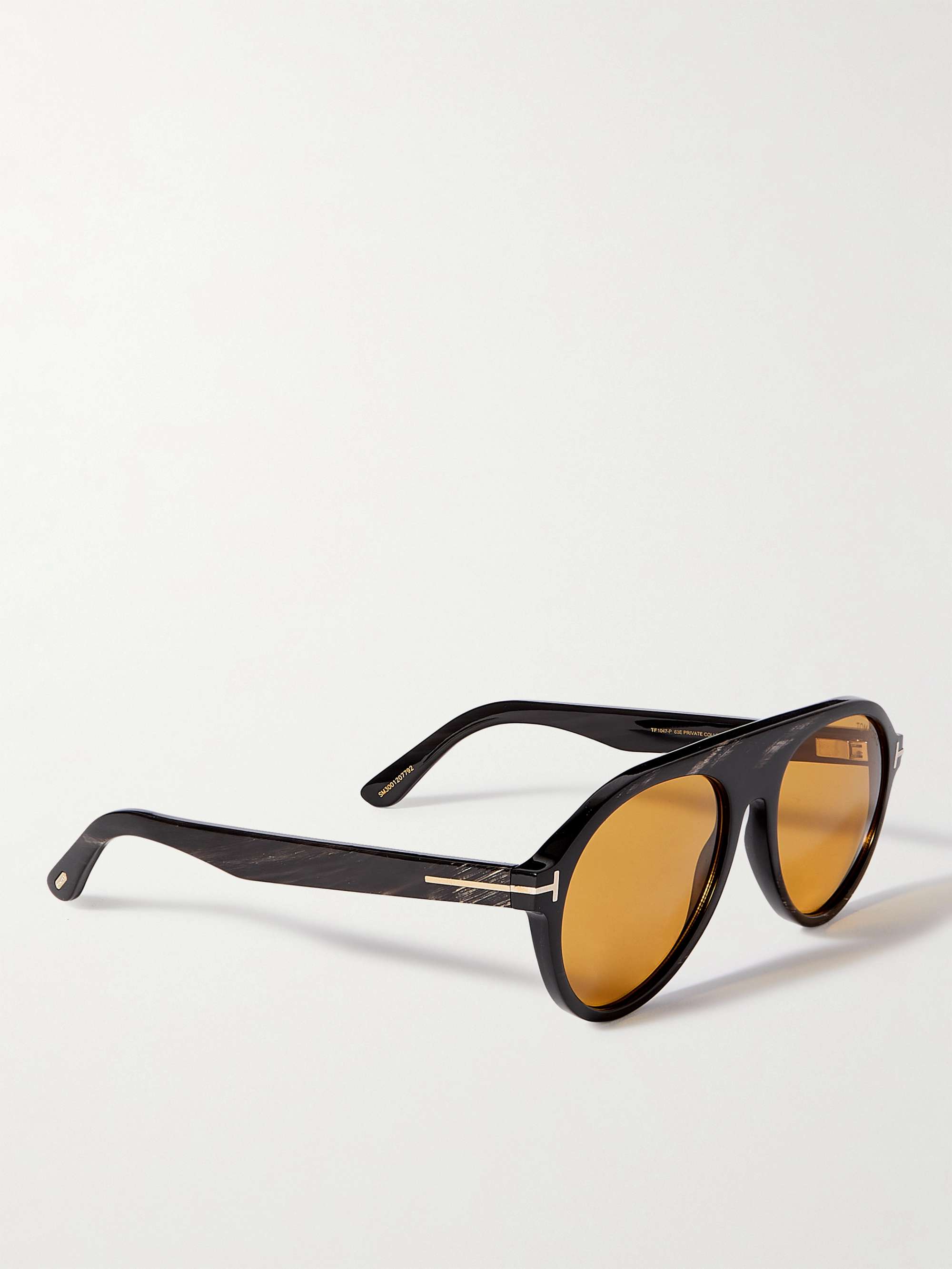 TOM FORD EYEWEAR Aviator-Style Horn Sunglasses for Men | MR PORTER