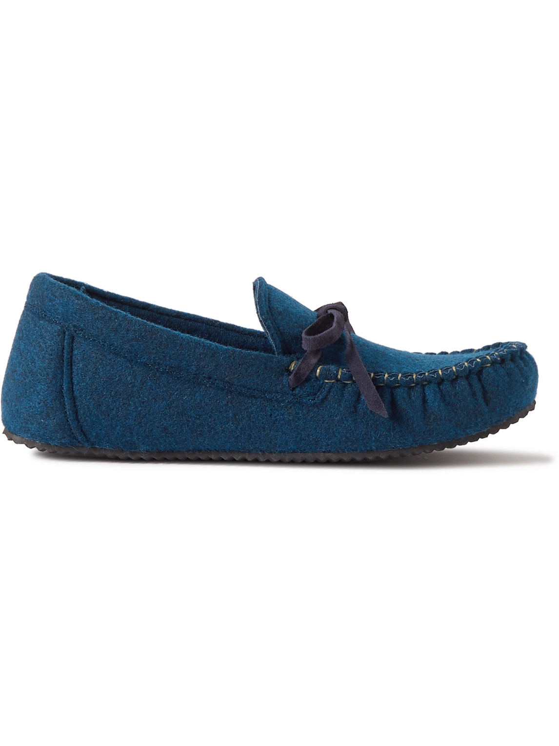 Mr P Recycled-felt Loafers In Blue