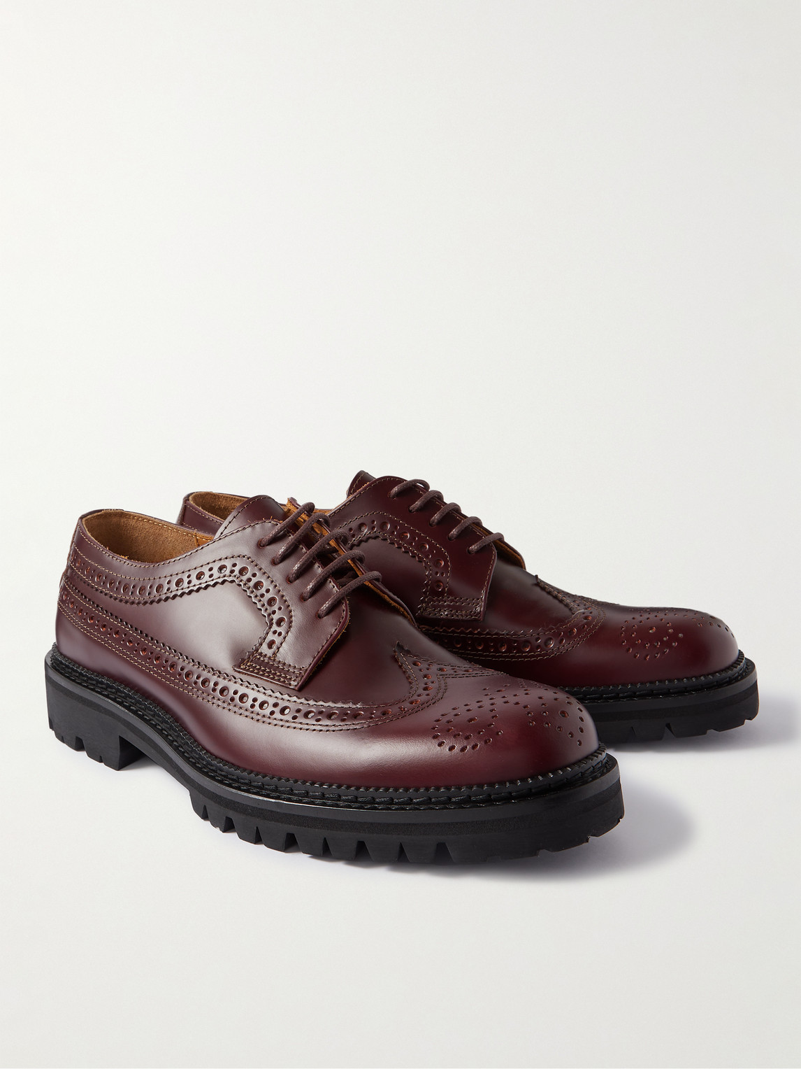 Shop Mr P Jacques Leather Brogues In Brown