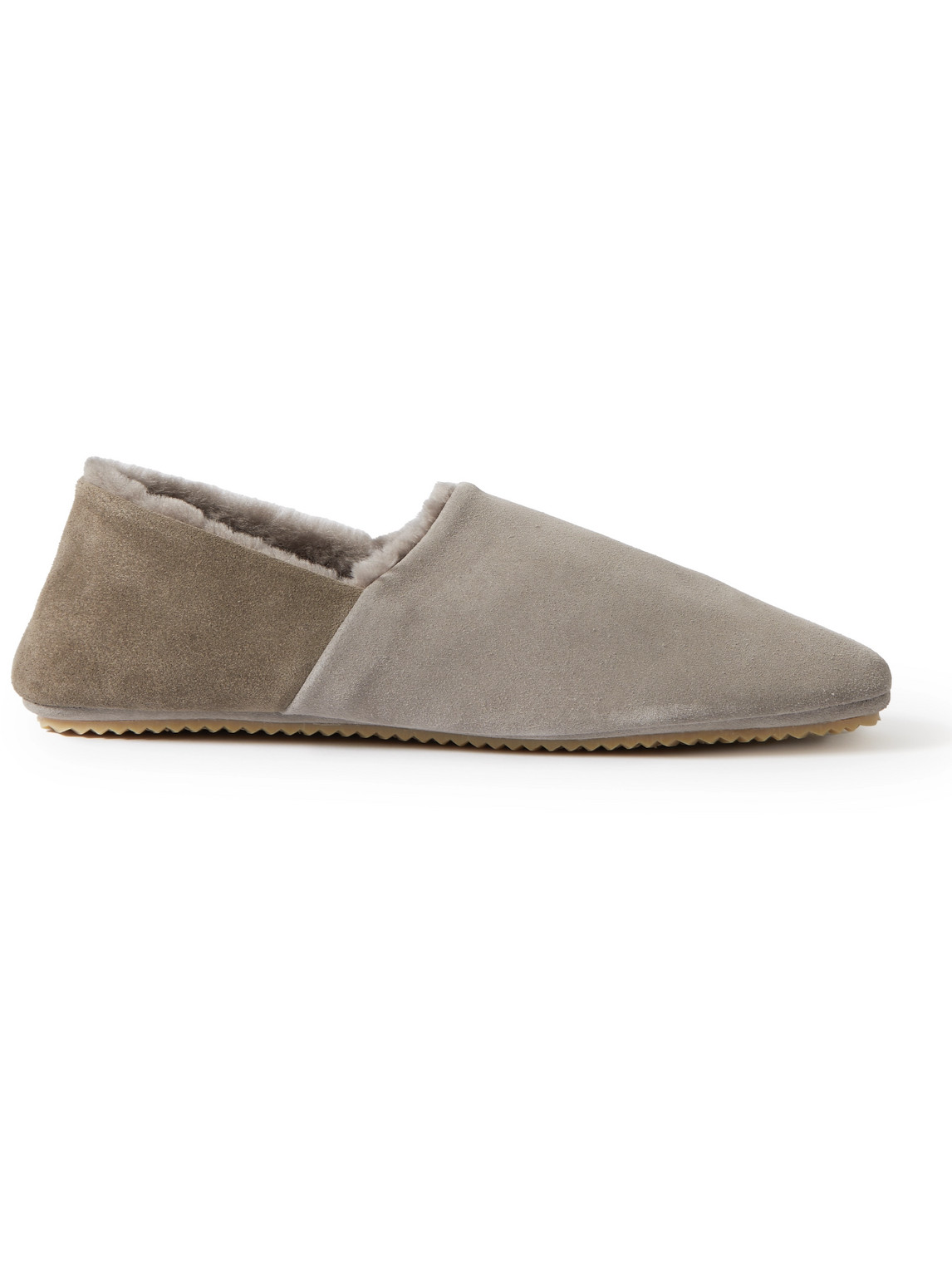 Babouche Shearling-Lined Suede Slippers