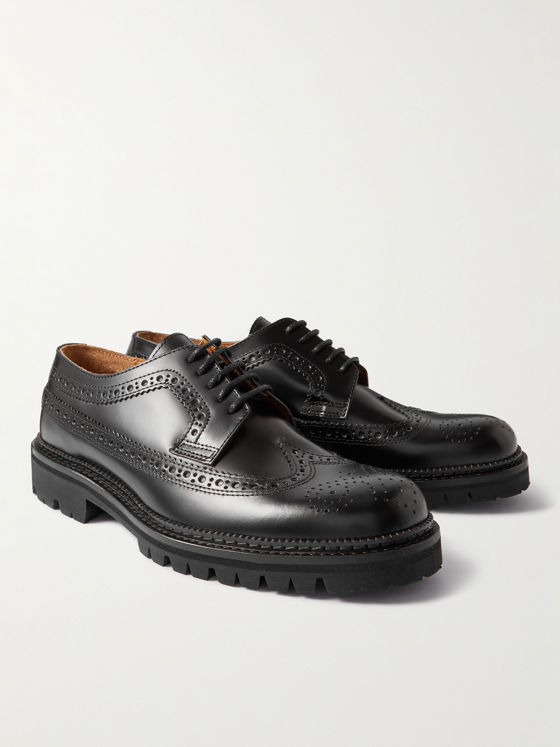 Shop Mr P Jacques Leather Brogues In Black