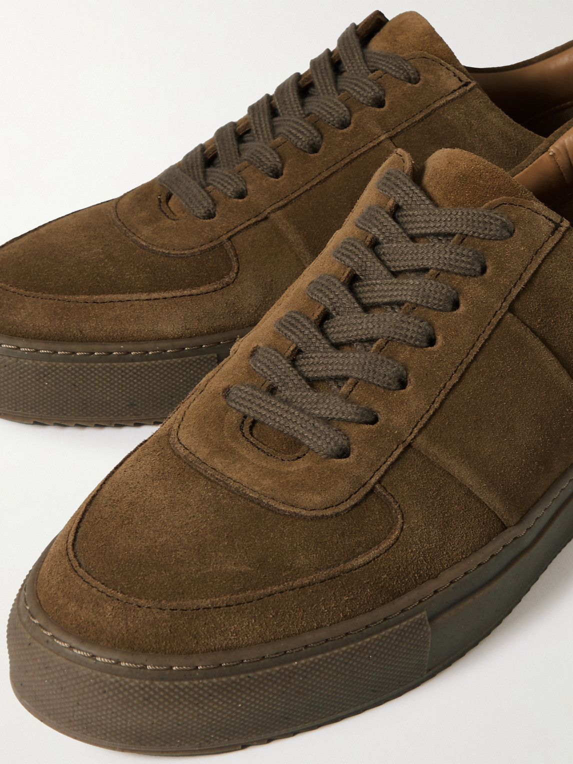 Shop Mr P Larry Regenerated Suede By Evolo® Sneakers In Brown