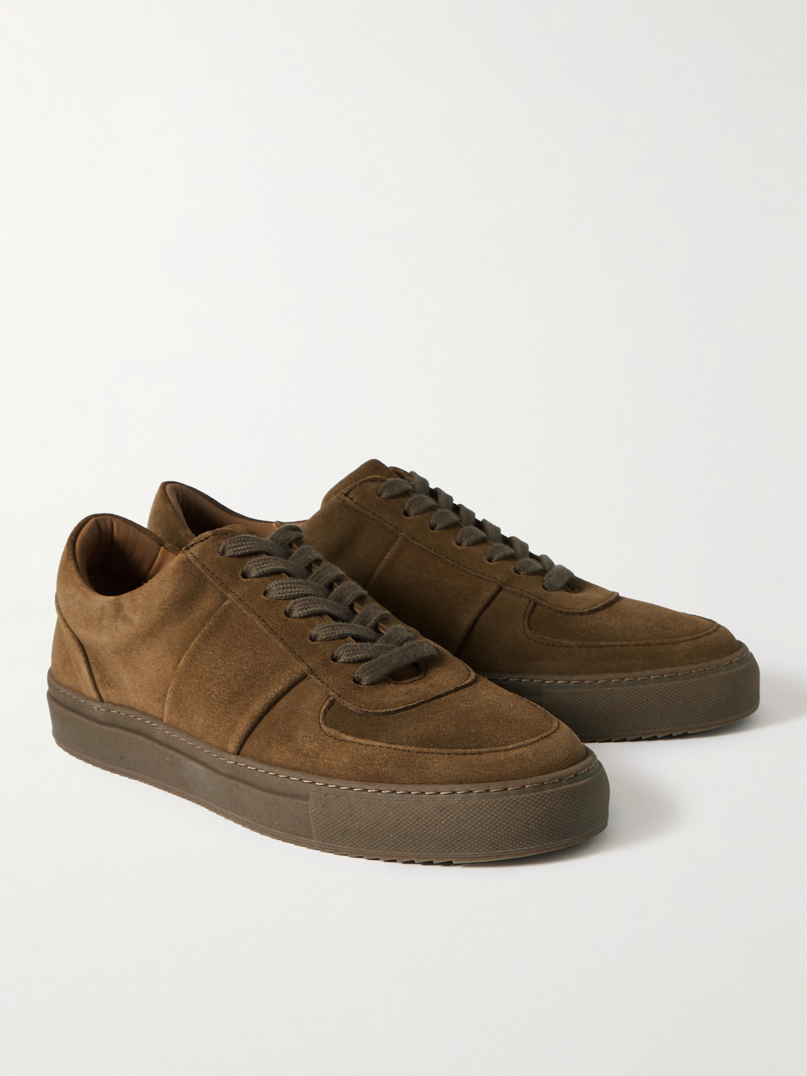 Shop Mr P Larry Regenerated Suede By Evolo® Sneakers In Brown