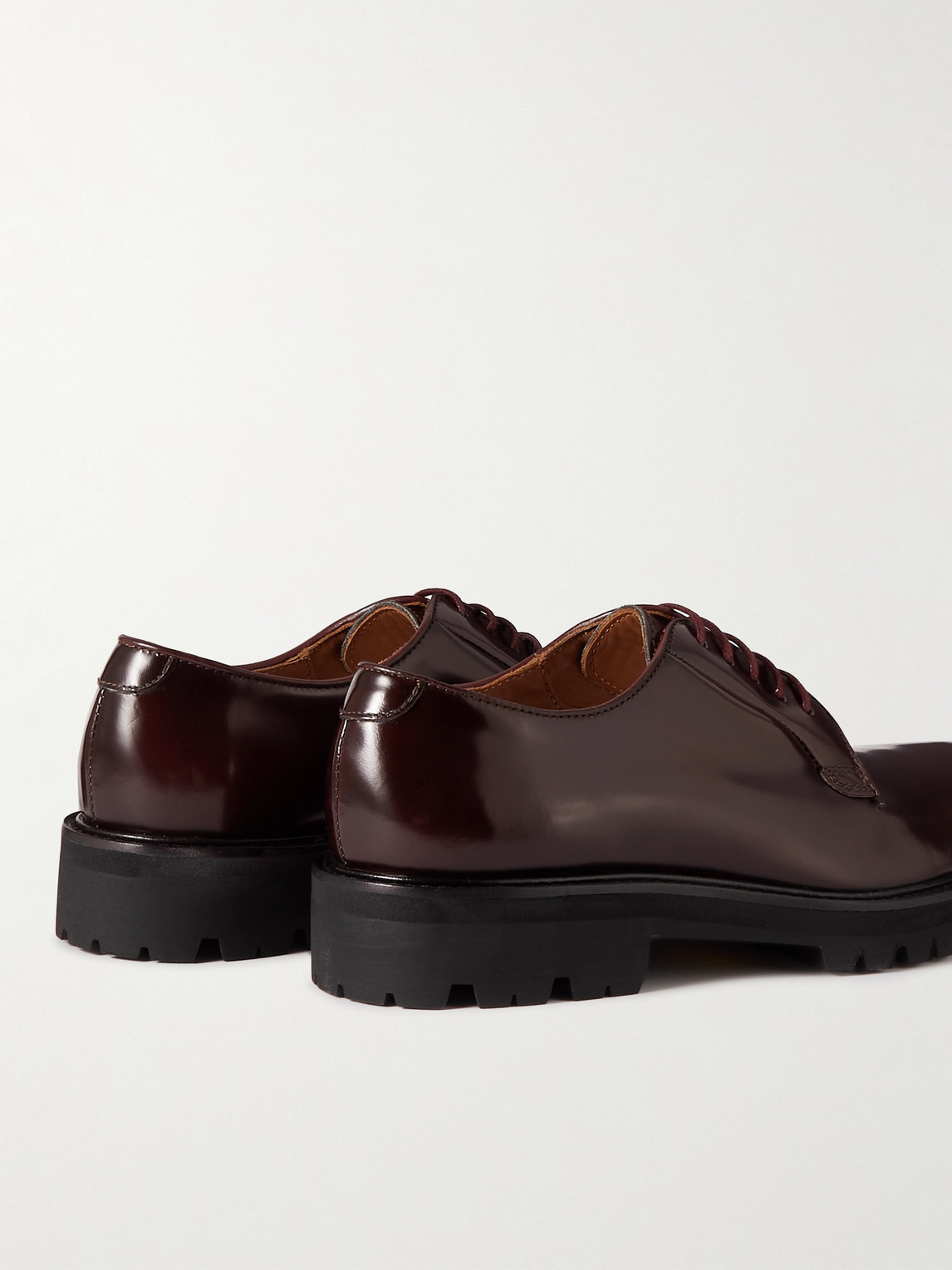 Shop Mr P Jacques Leather Derby Shoes In Red