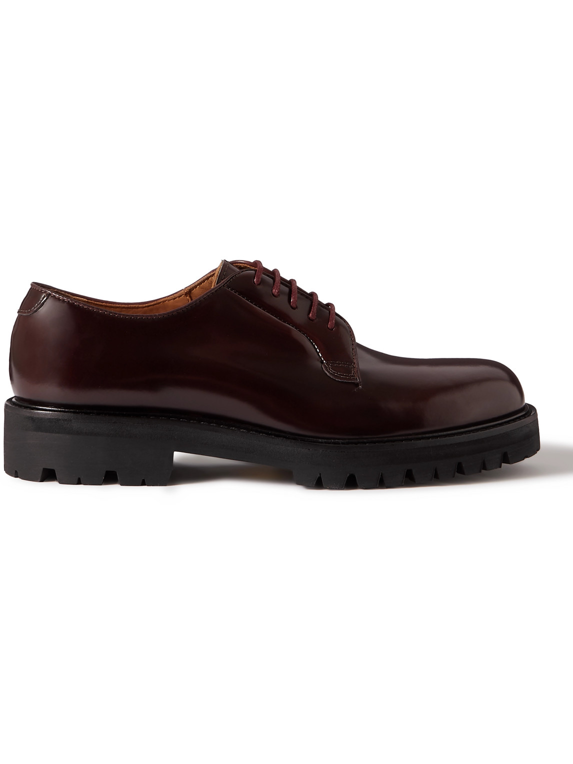 Mr P Jacques Leather Derby Shoes In Red