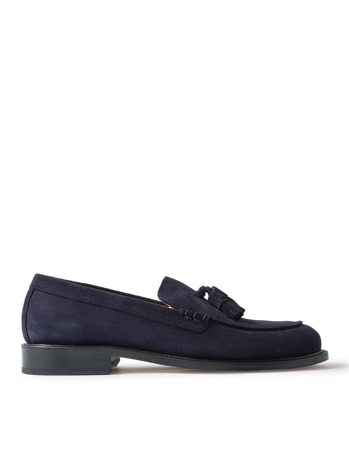 Mr P Tasseled Regenerated Suede By Evolo® Loafers In Blue