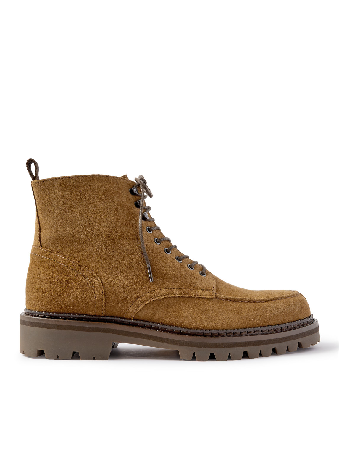 Mr P Jacques Commander Suede Boots In Brown