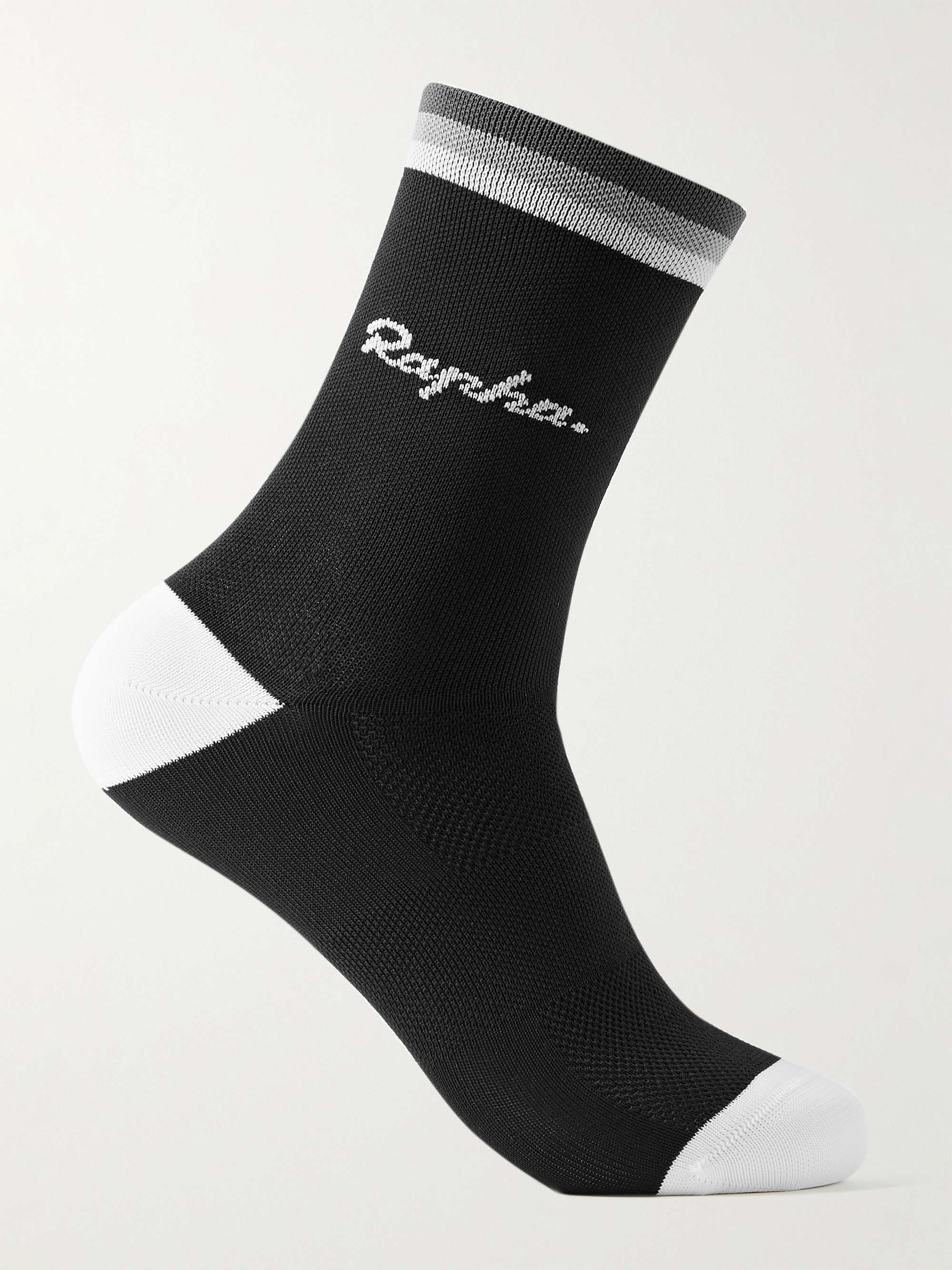 RAPHA Striped Logo-Intarsia Stretch-Knit Socks