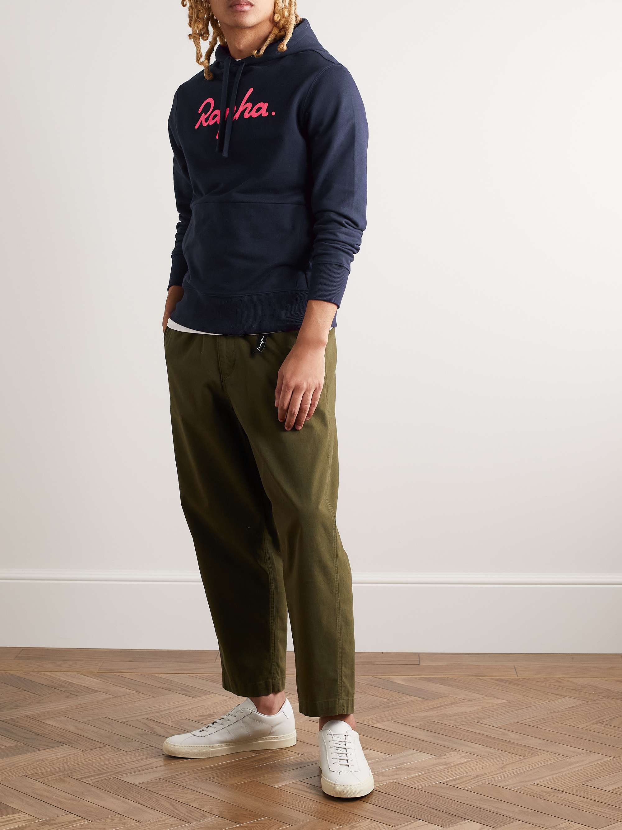 RAPHA Logo-Embroidered Cotton-Jersey Hoodie