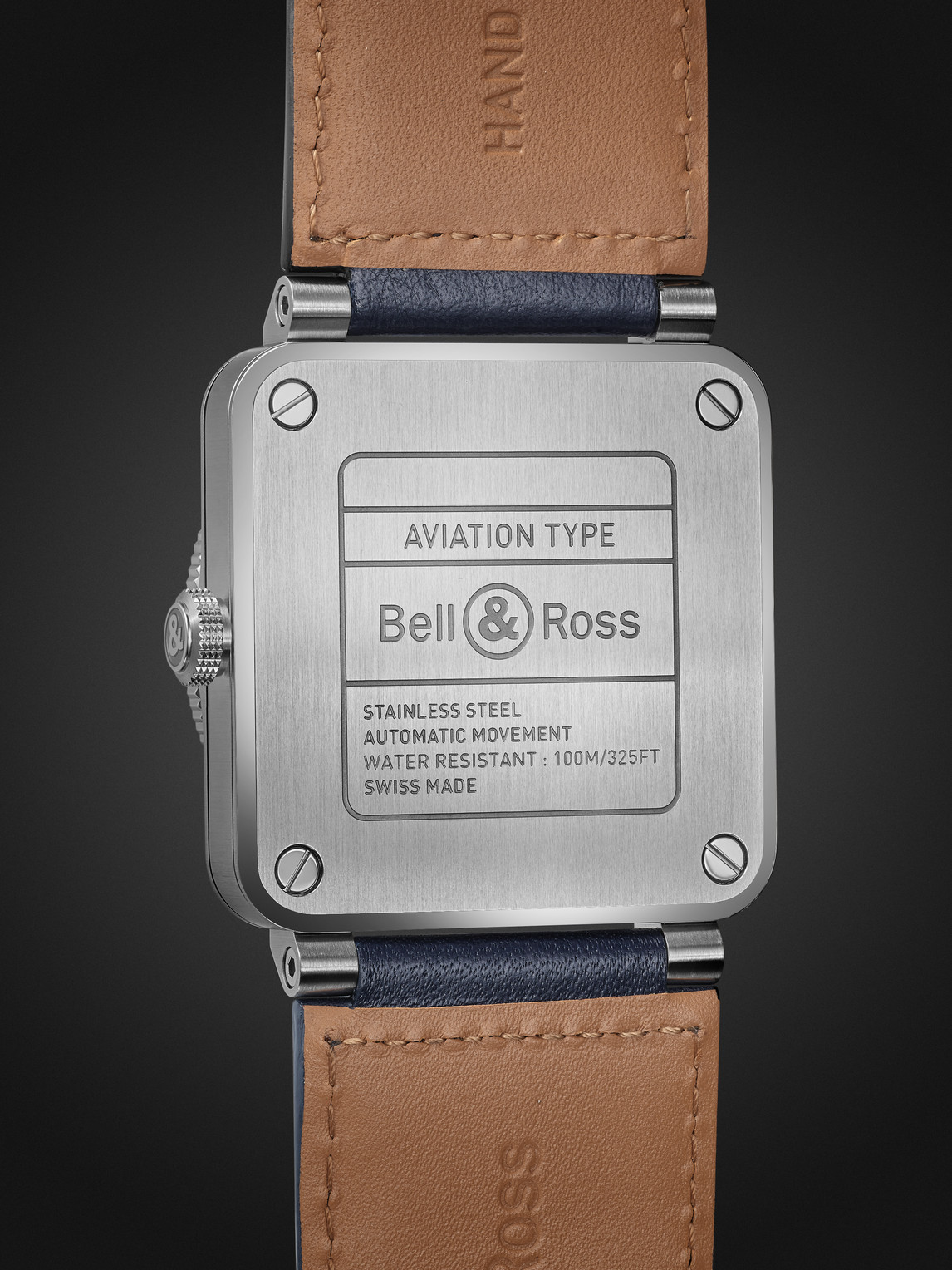  Bell & Ross - Br 03-93 Gmt Blue Automatic 42mm Stainless Steel And Leather Watch, Ref. No. Br0393-blu-st/sca - Men - Blue 