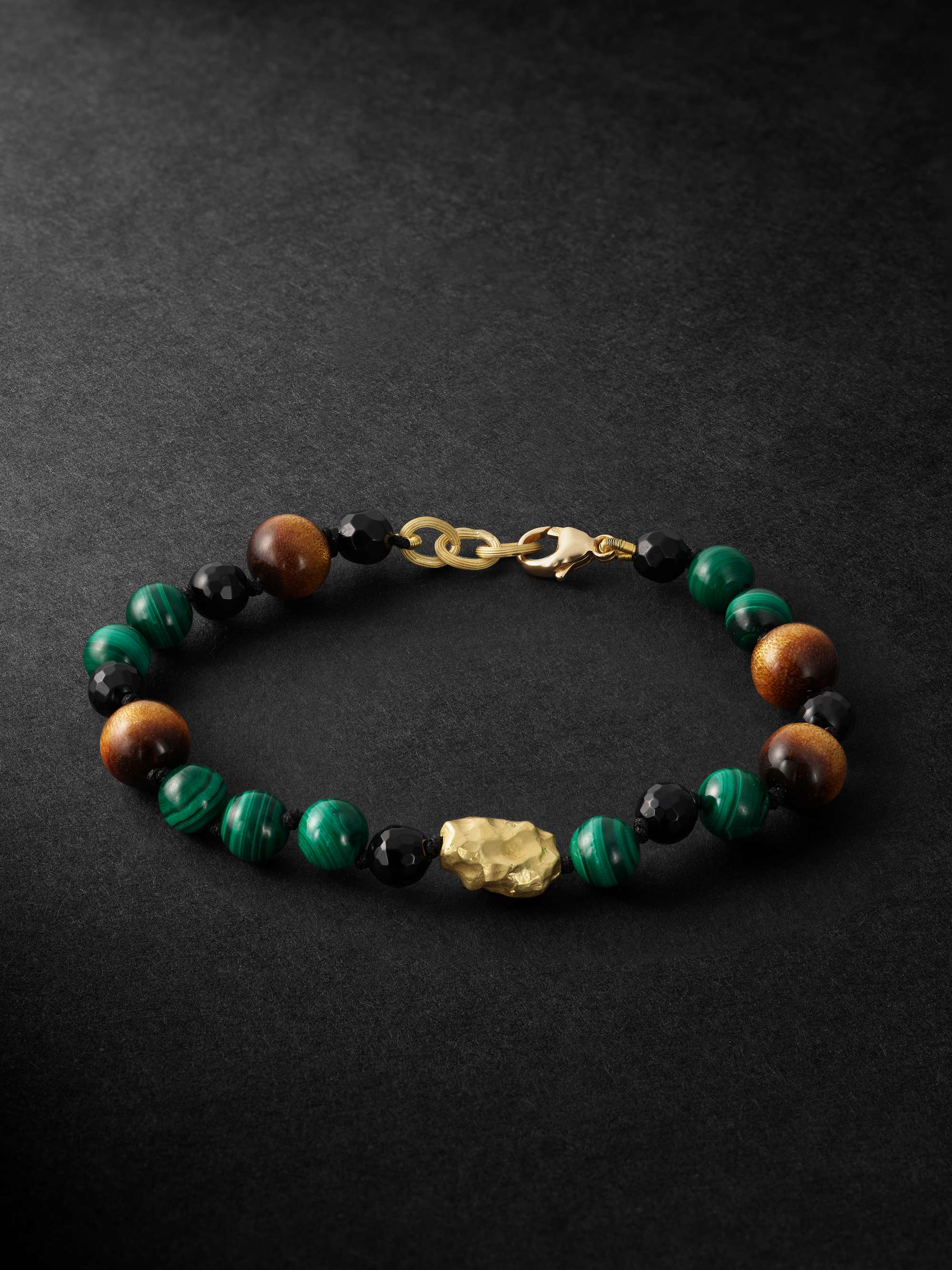 ELHANATI Isha Gold Multi-Stone Beaded Bracelet for Men | MR PORTER