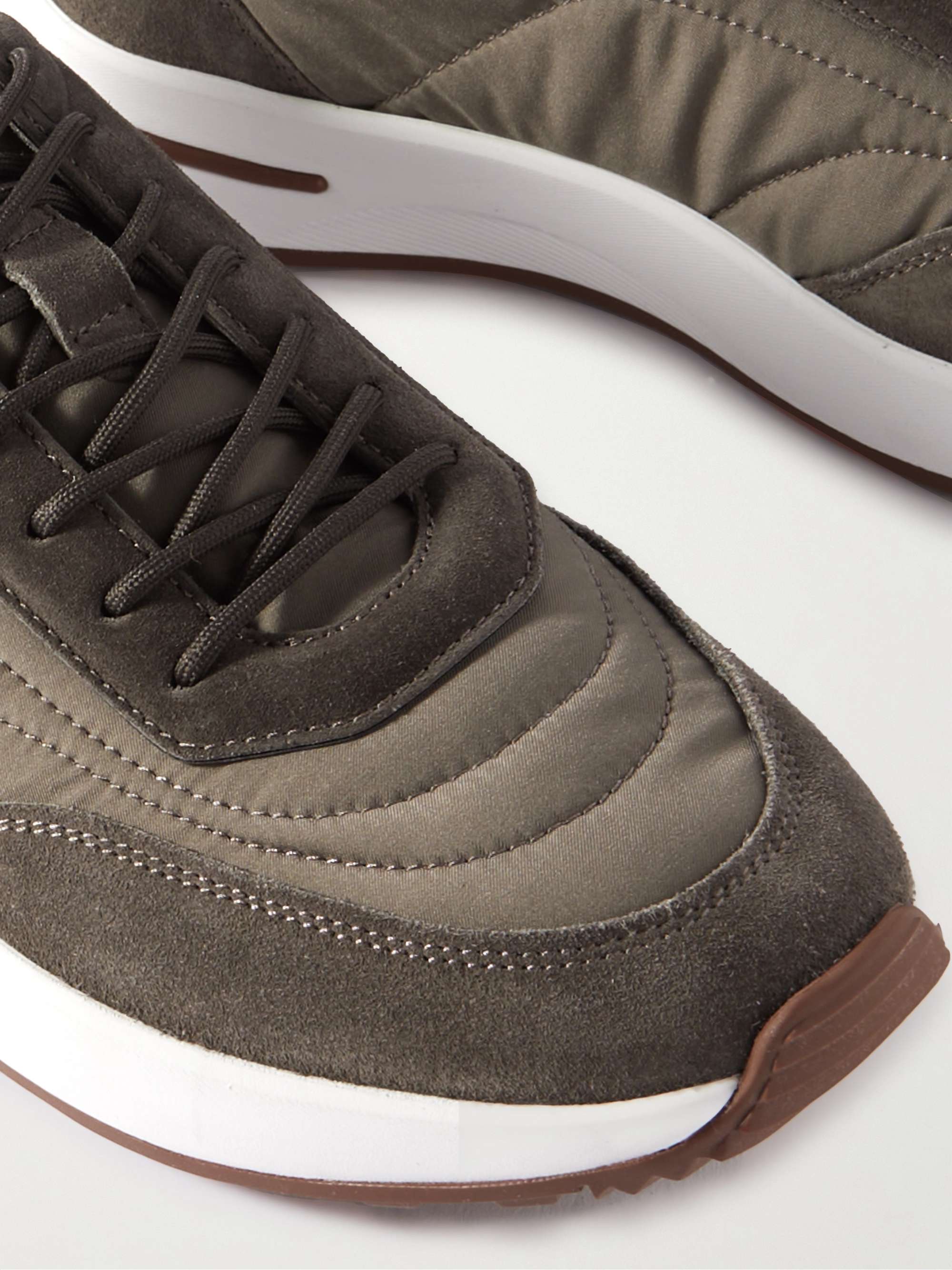 LORO PIANA Weekend Walk Suede-Trimmed Shell Sneakers for Men | MR PORTER