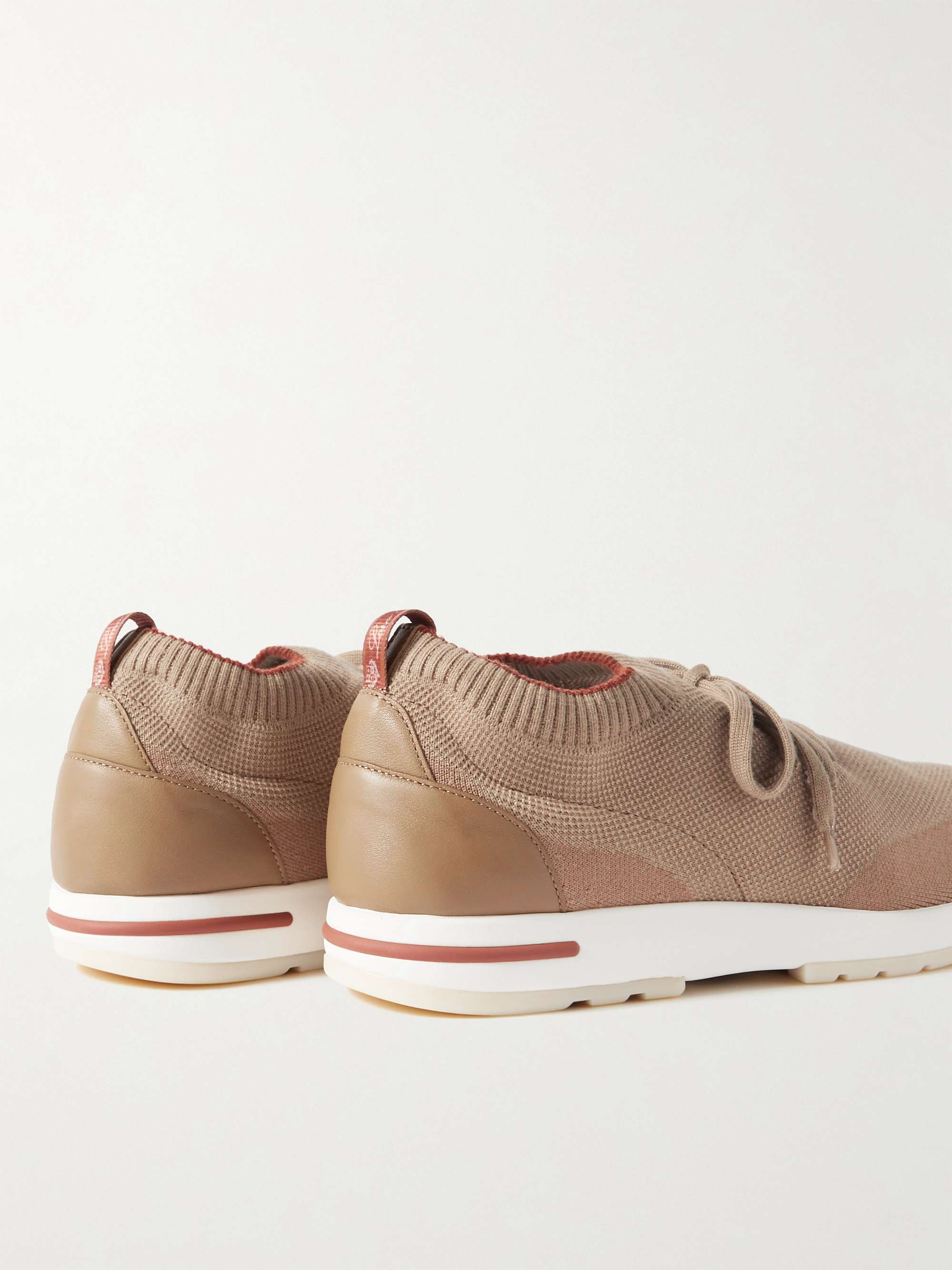 LORO PIANA 360 Flexy Walk ニットウィッシュウール スニーカー レザートリム