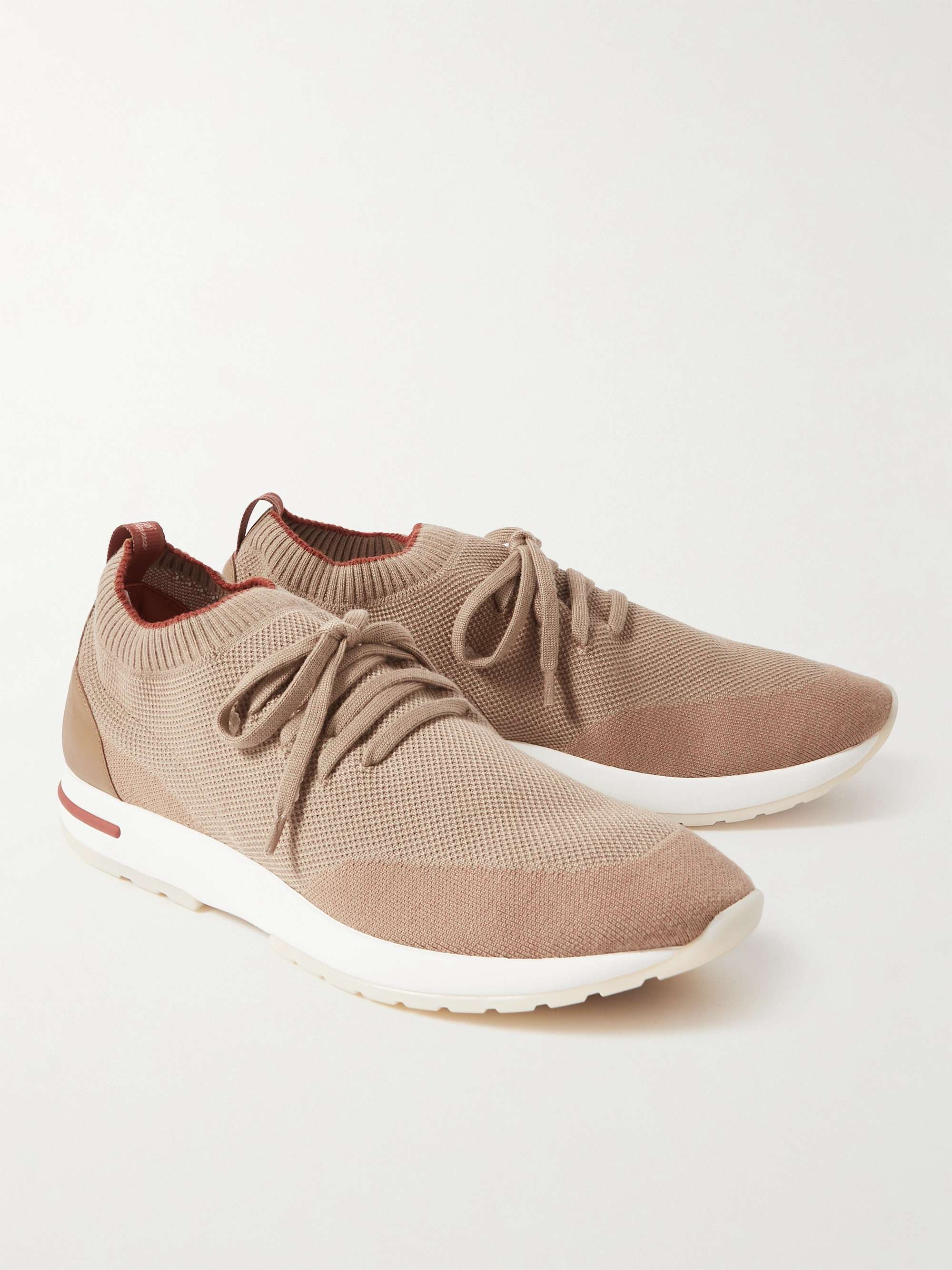 LORO PIANA 360 Flexy Walk ニットウィッシュウール スニーカー レザートリム