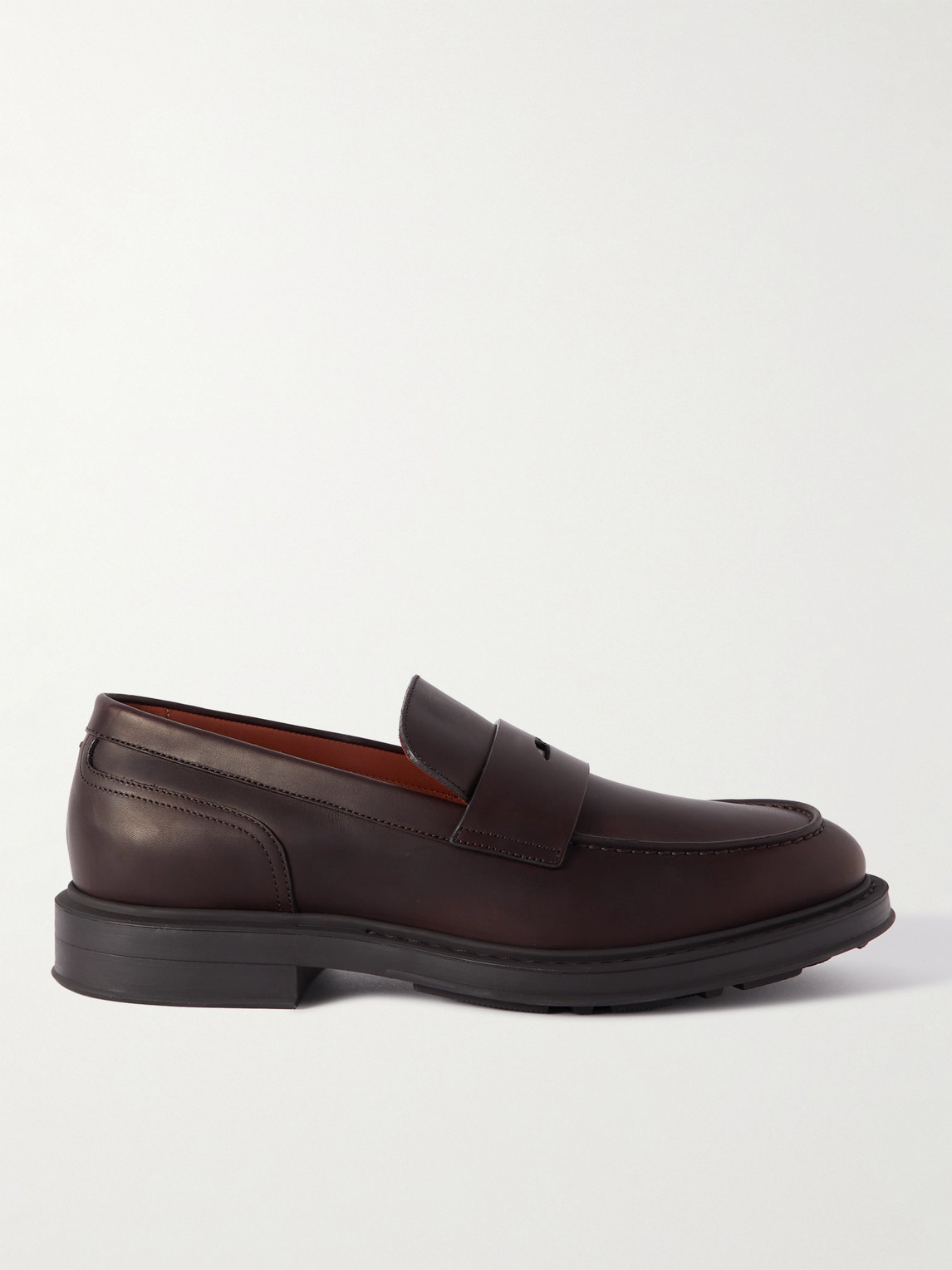 Loro Piana Travis Leather Penny Loafers - Men
