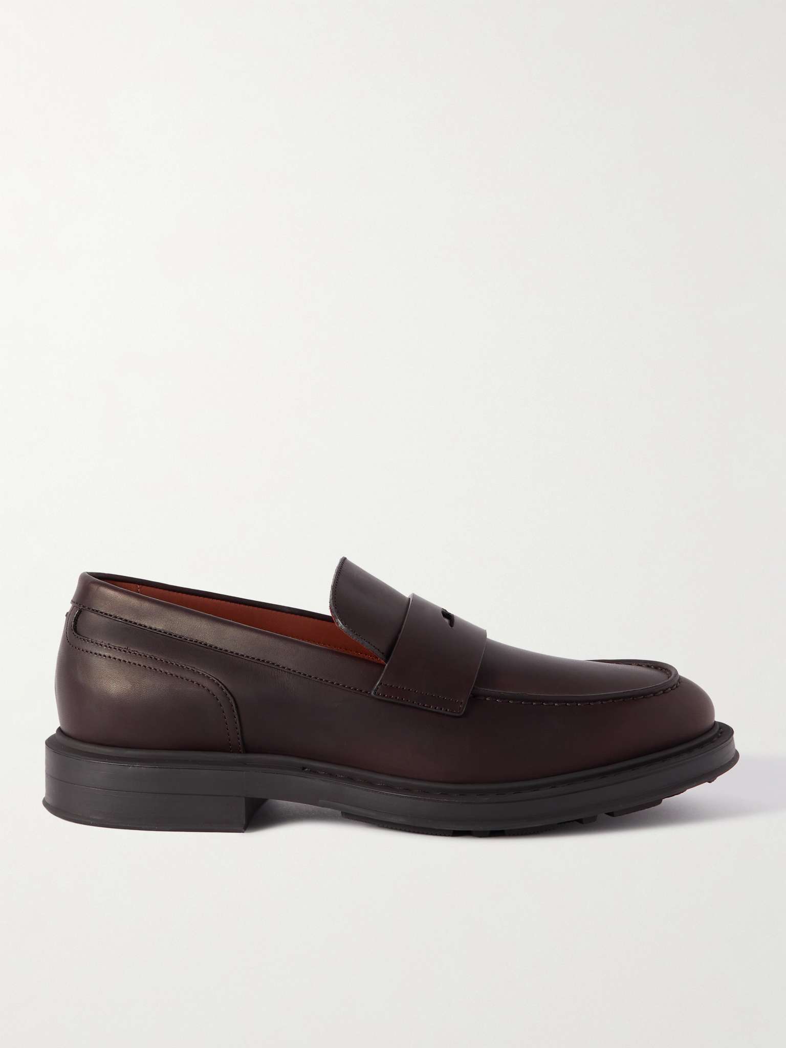 Davide Romano Leather Penny Loafers