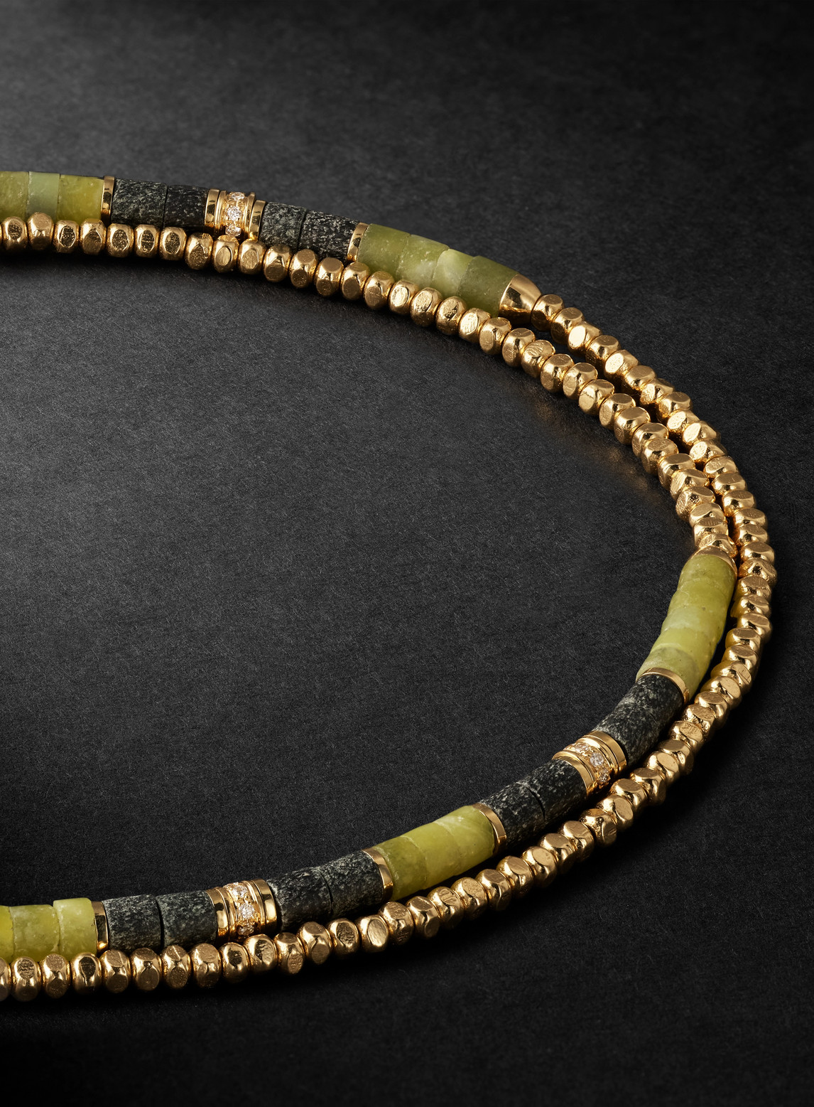 Shop Maor Creosote Gold, Lapis Lazuli And Diamond Wrap Bracelet