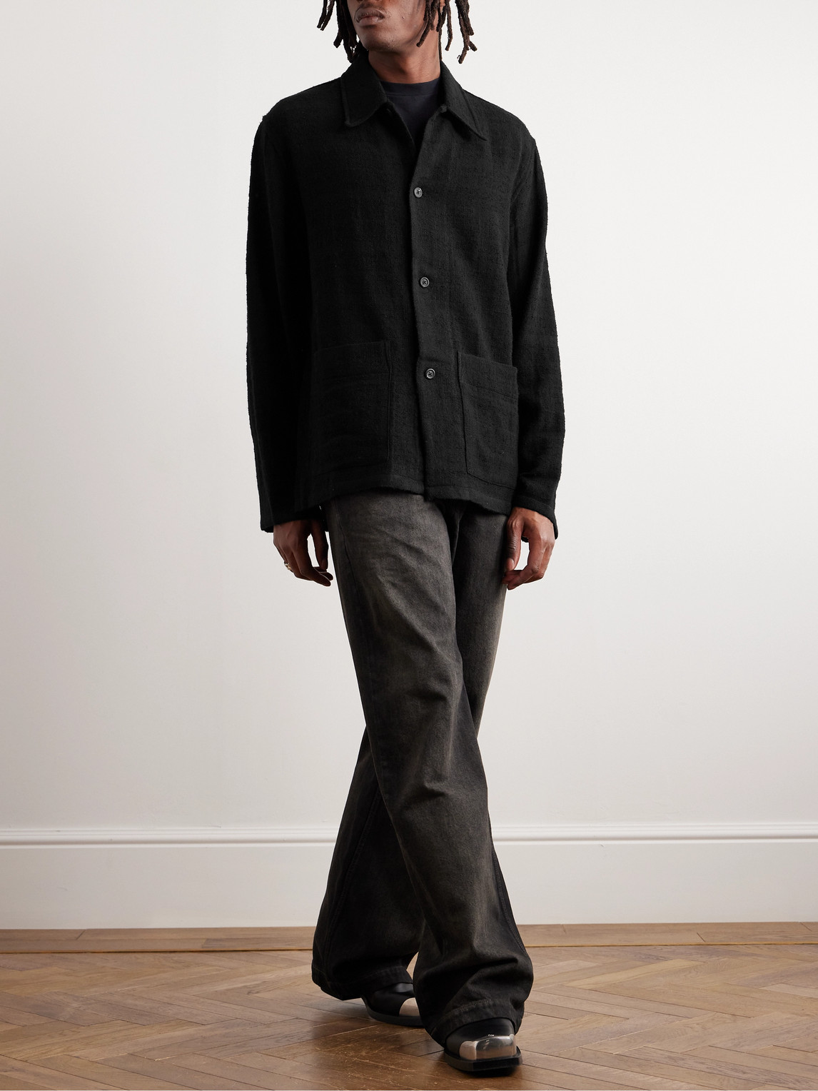 Shop Our Legacy Haven Woven Overshirt In Black