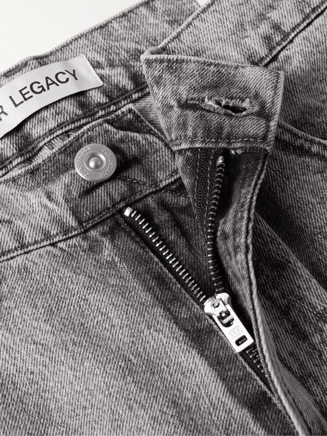 Shop Our Legacy Third Cut Straight-leg Jeans In Gray