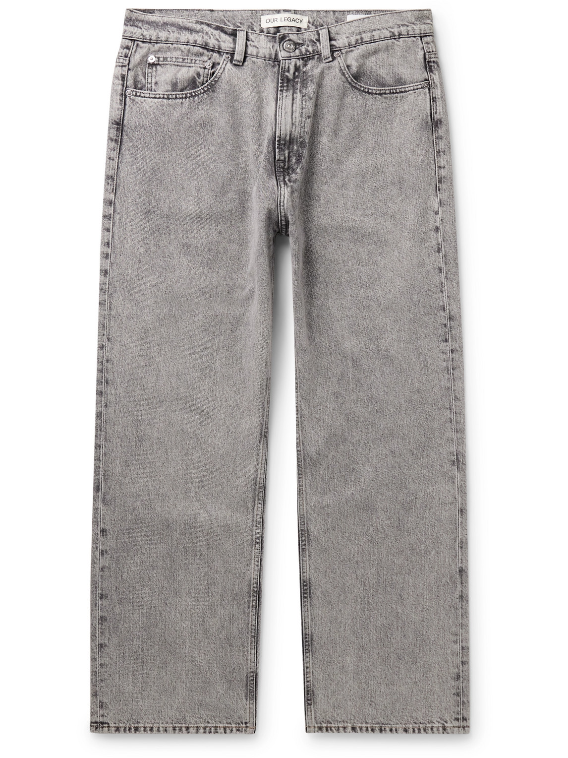 Shop Our Legacy Third Cut Straight-leg Jeans In Gray