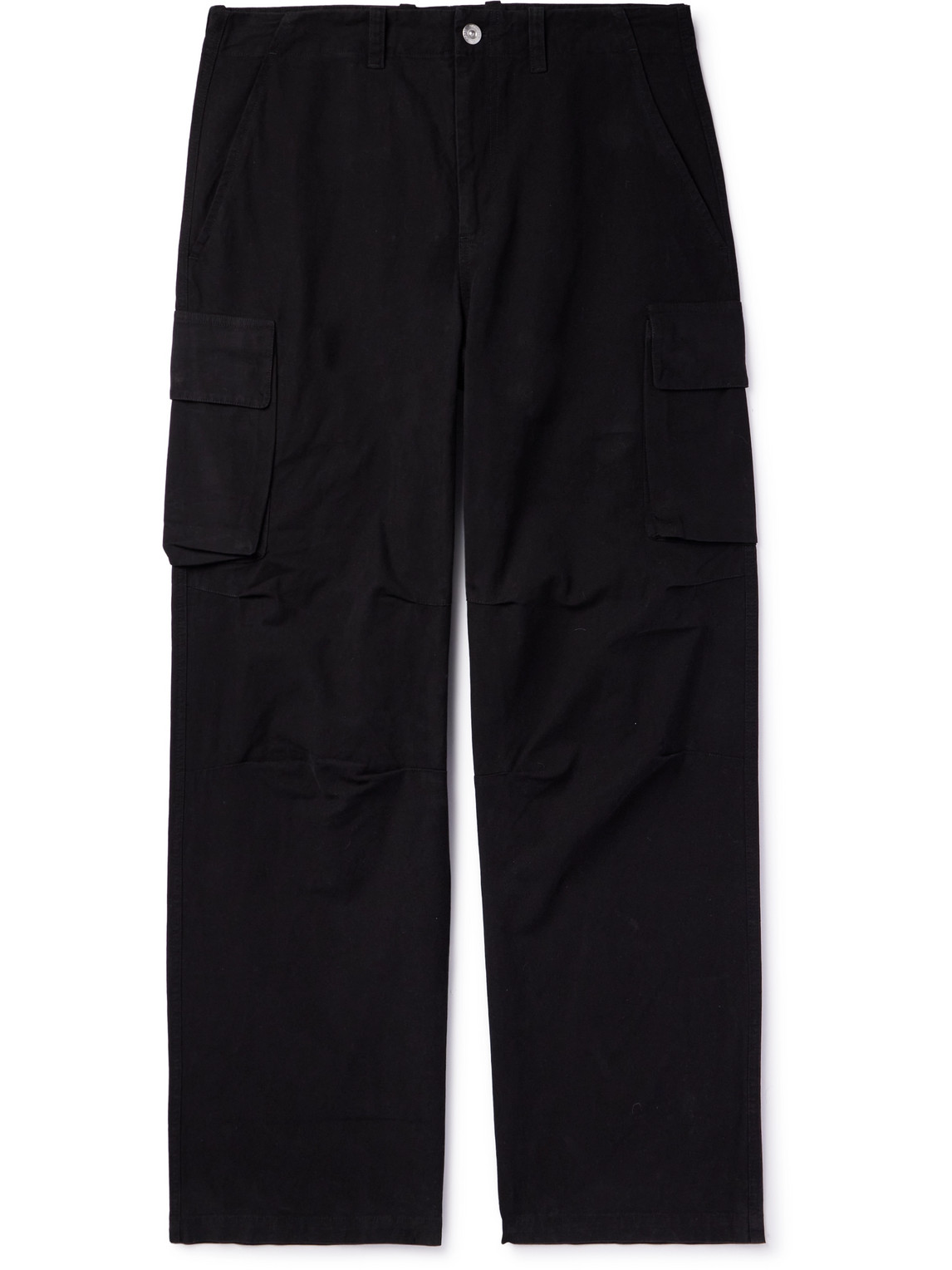 Our Legacy Mount Straight-leg Cotton-canvas Cargo Trousers In Black