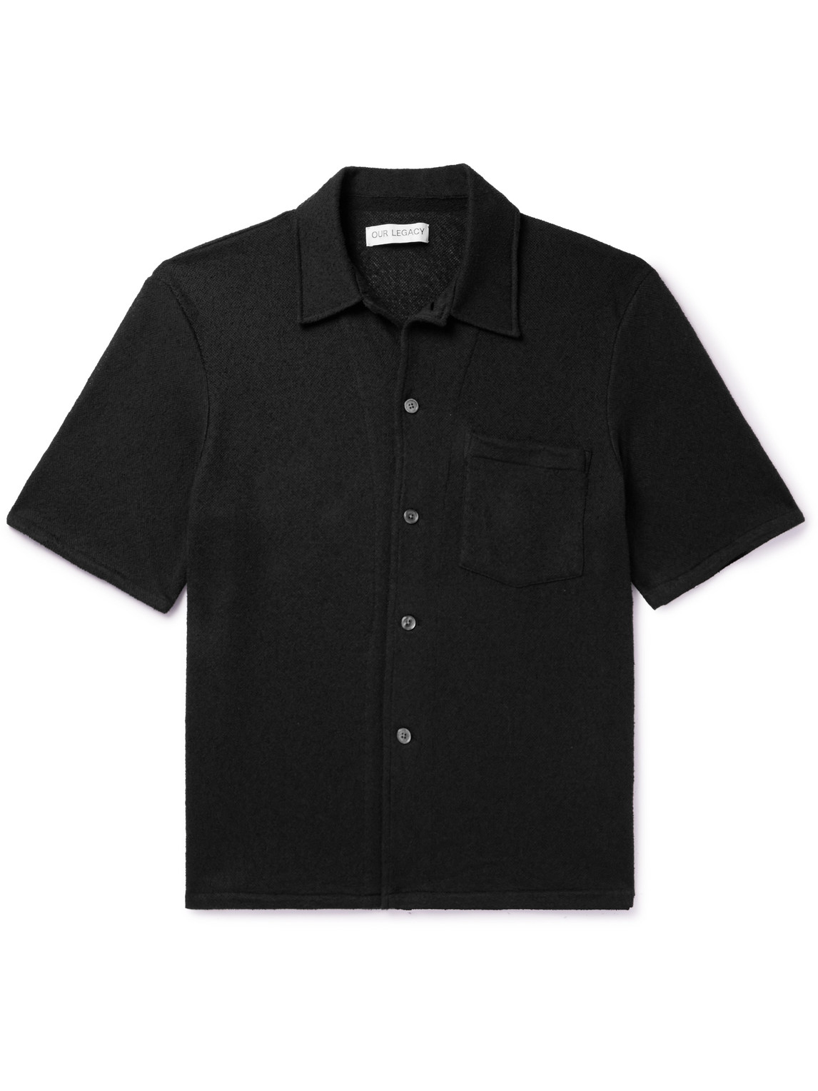 Shop Our Legacy Bouclé Shirt In Black