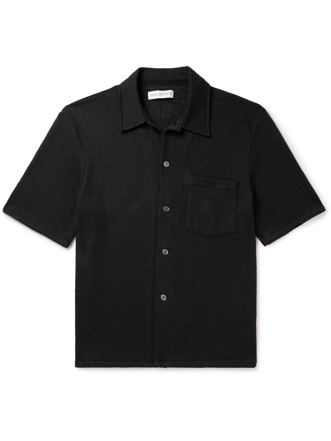 Our Legacy Black Boucle Box Shirt In Black