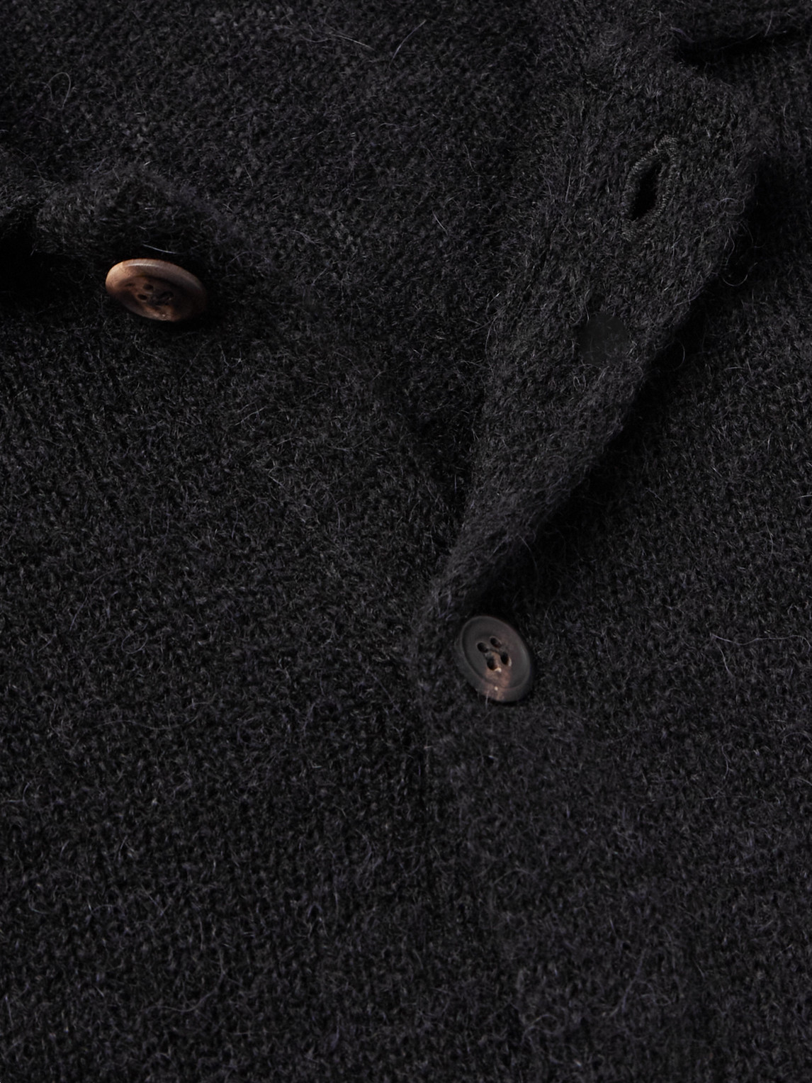 Shop Our Legacy Evening Alpaca-blend Cardigan In Black