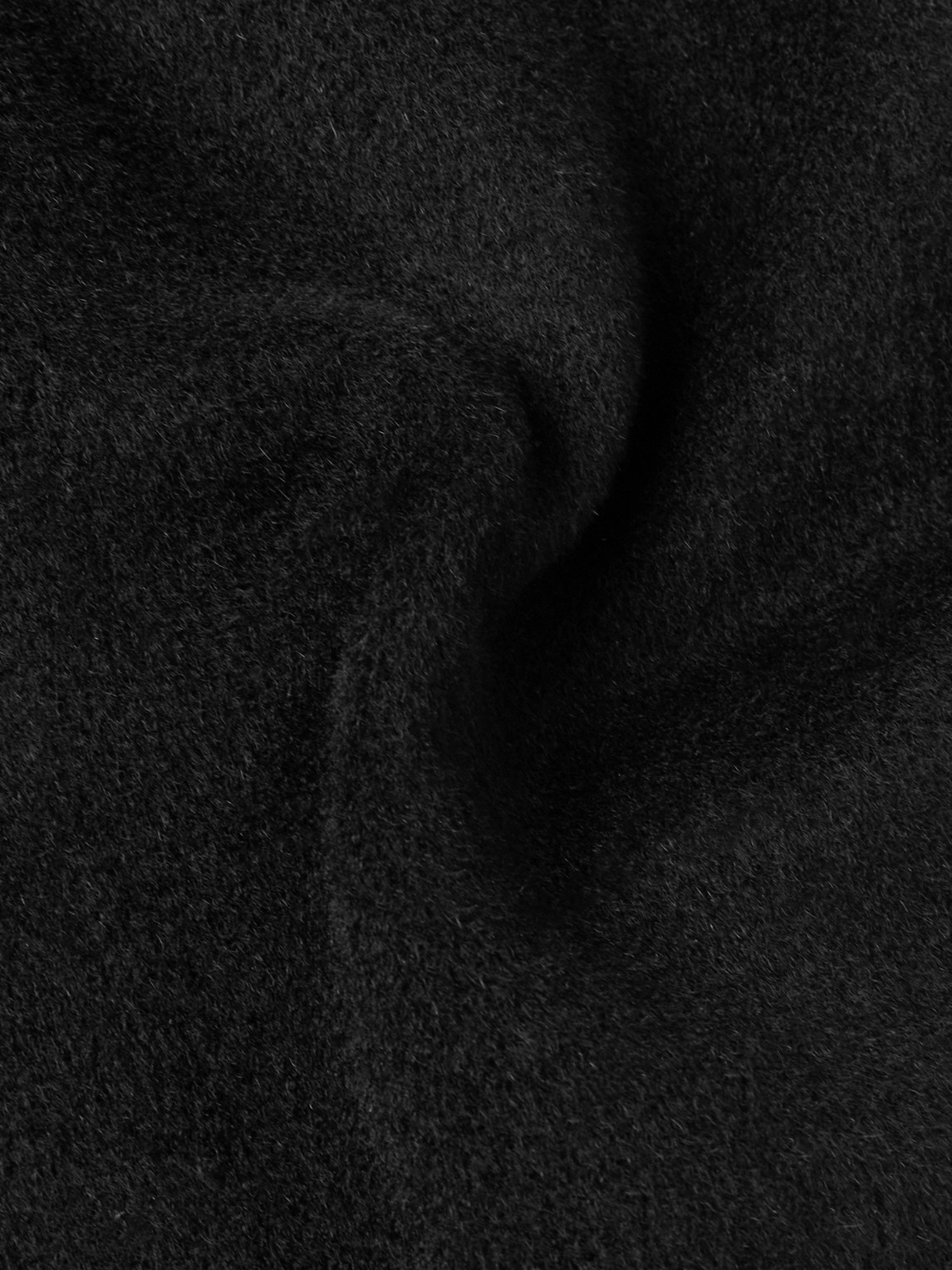 Our Legacy Whale Double-breasted Mohair-blend Coat In Black