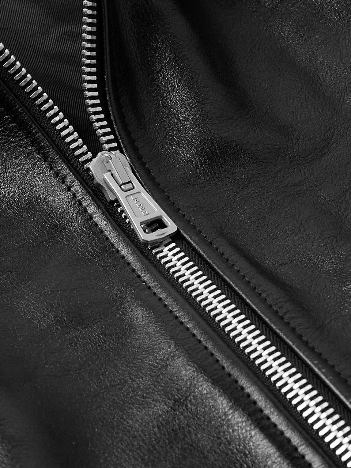 Our Legacy Mini Leather Zipped Jacket In Black