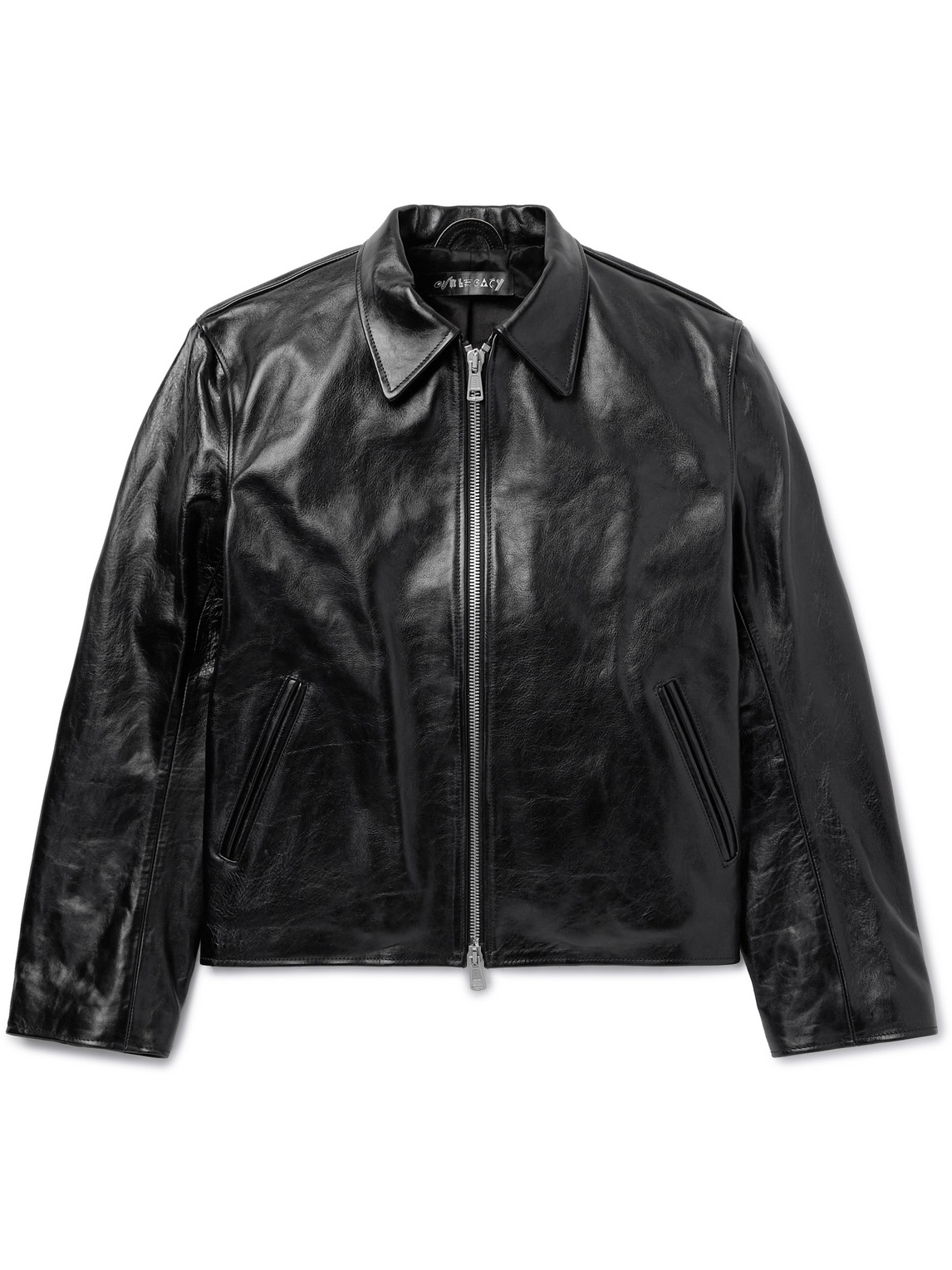 Our Legacy Mini Leather Blouson Jacket In Black