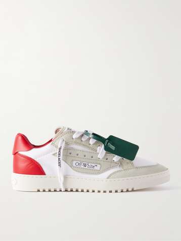 OFF-WHITE 5.0 Off Court Canvas, Leather and Suede Sneakers
